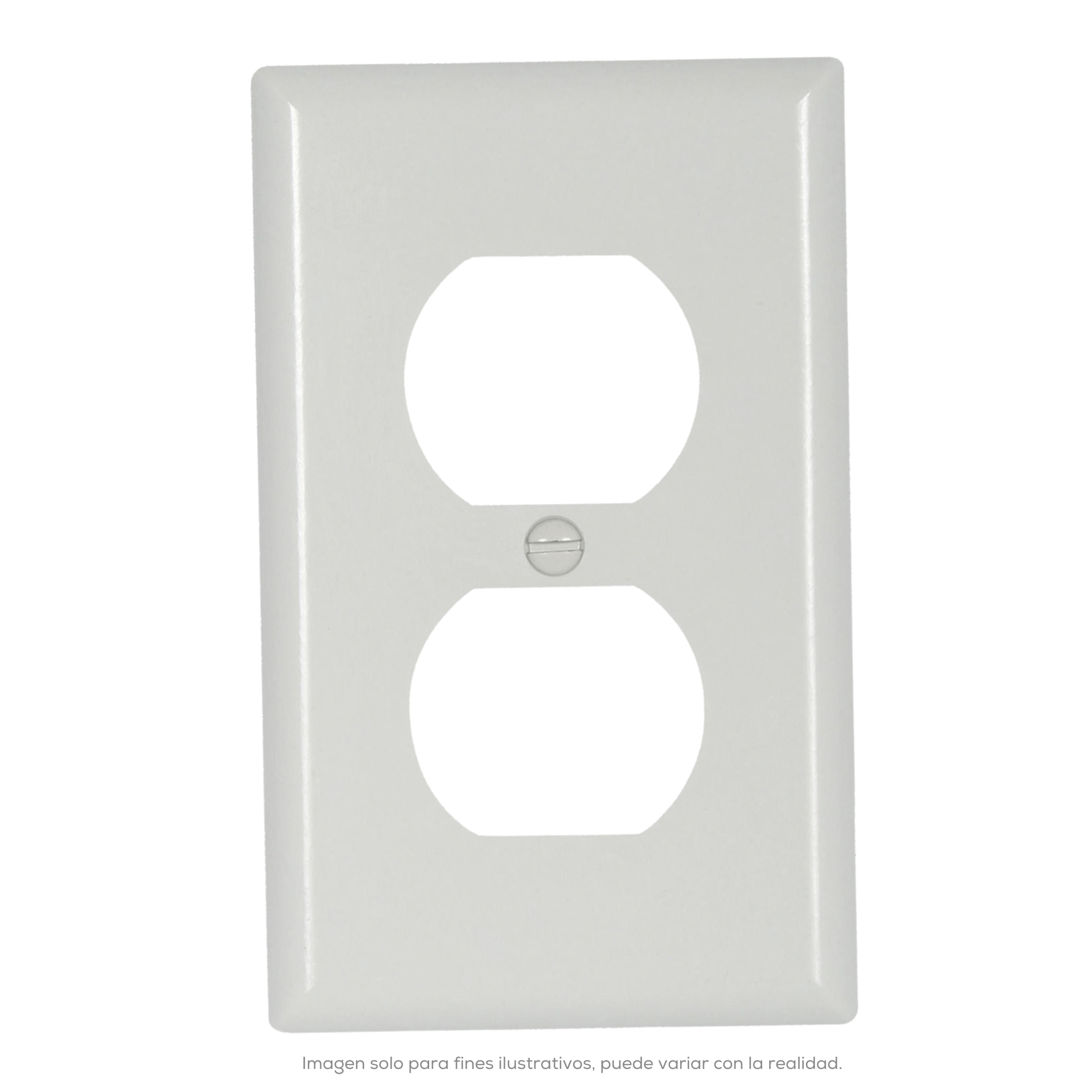 Placa I Modulo Receptaculo Duplex Termofijo Estandar Blanco Wiring Devices