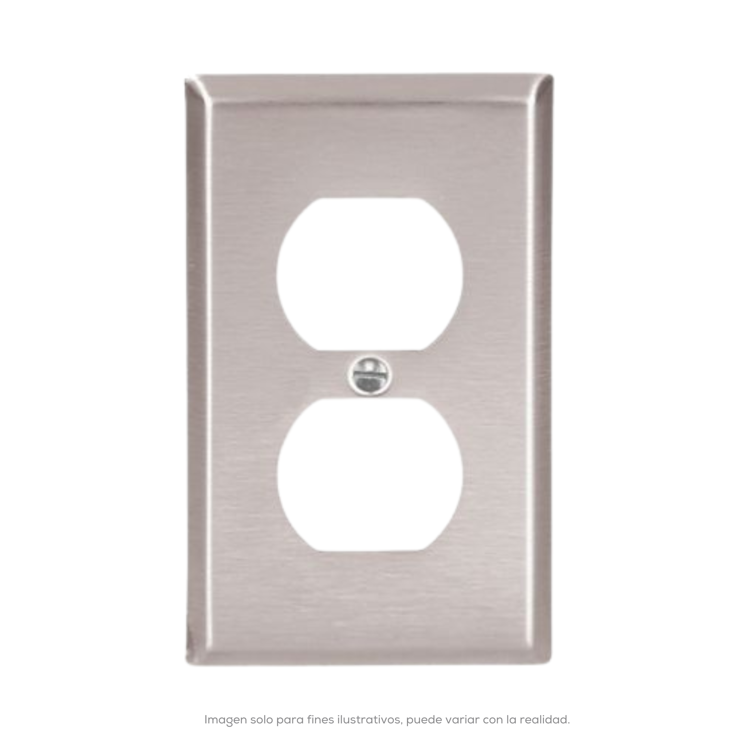 Placa 1 Modulo De Acero Inoxidable Para Receptaculo Duplex A Prueba De Agua Montaje Con Tornillo