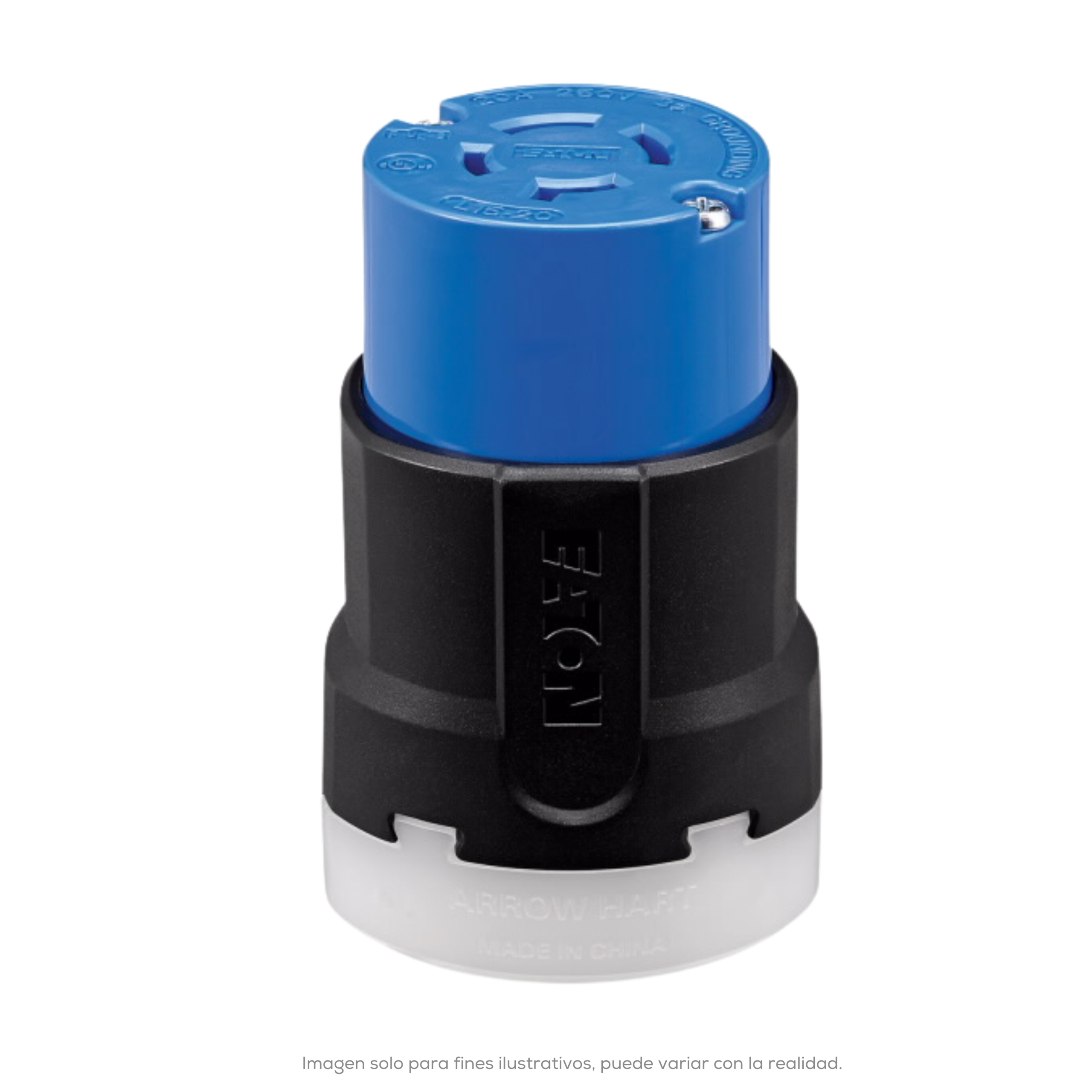 Conector Ultragrip Media Vuelta Diametro Del Cable 15.9 29.4 MM 3P 4H 30A 3 250VAC L15 30 Grado Industrial Color Negro Co