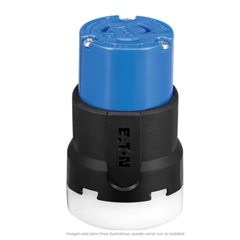 Conector Ultragrip Media Vuelta Diametro Del Cable 9.5 25.4 MM 2P 3H 20A 250VAC L6 20 Grado Industrial Color Negro Con B