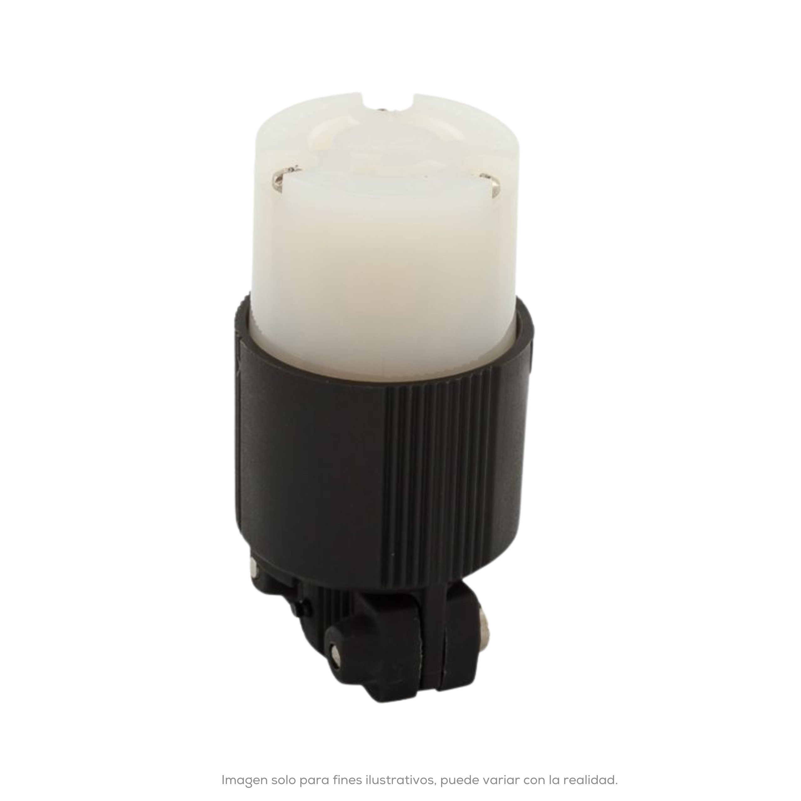 Conector Safety Grip Media Vuelta Grado Industrial Color Negro