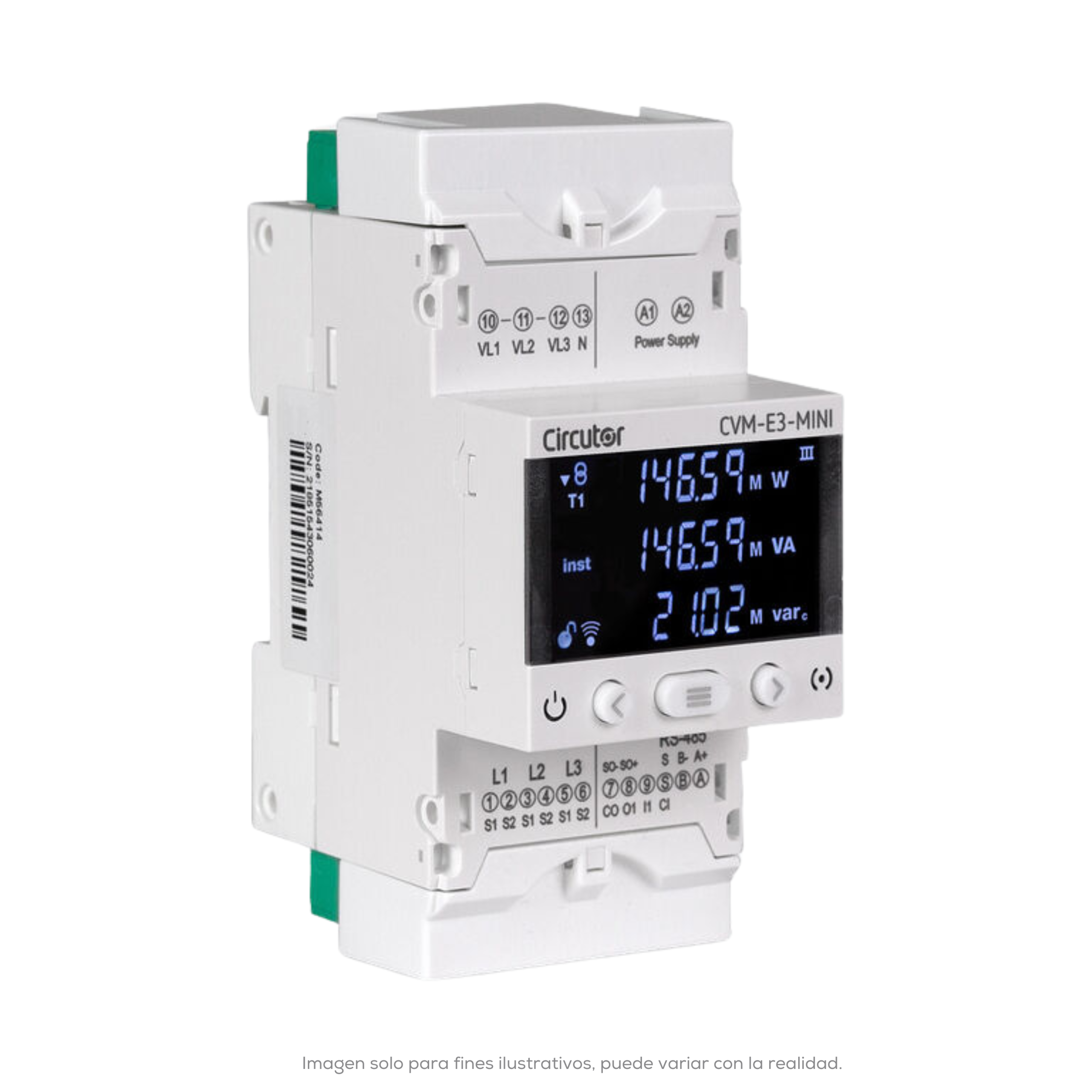 Analizador De Redes Trifasico CVM E3 MINI ITF 485 IC.