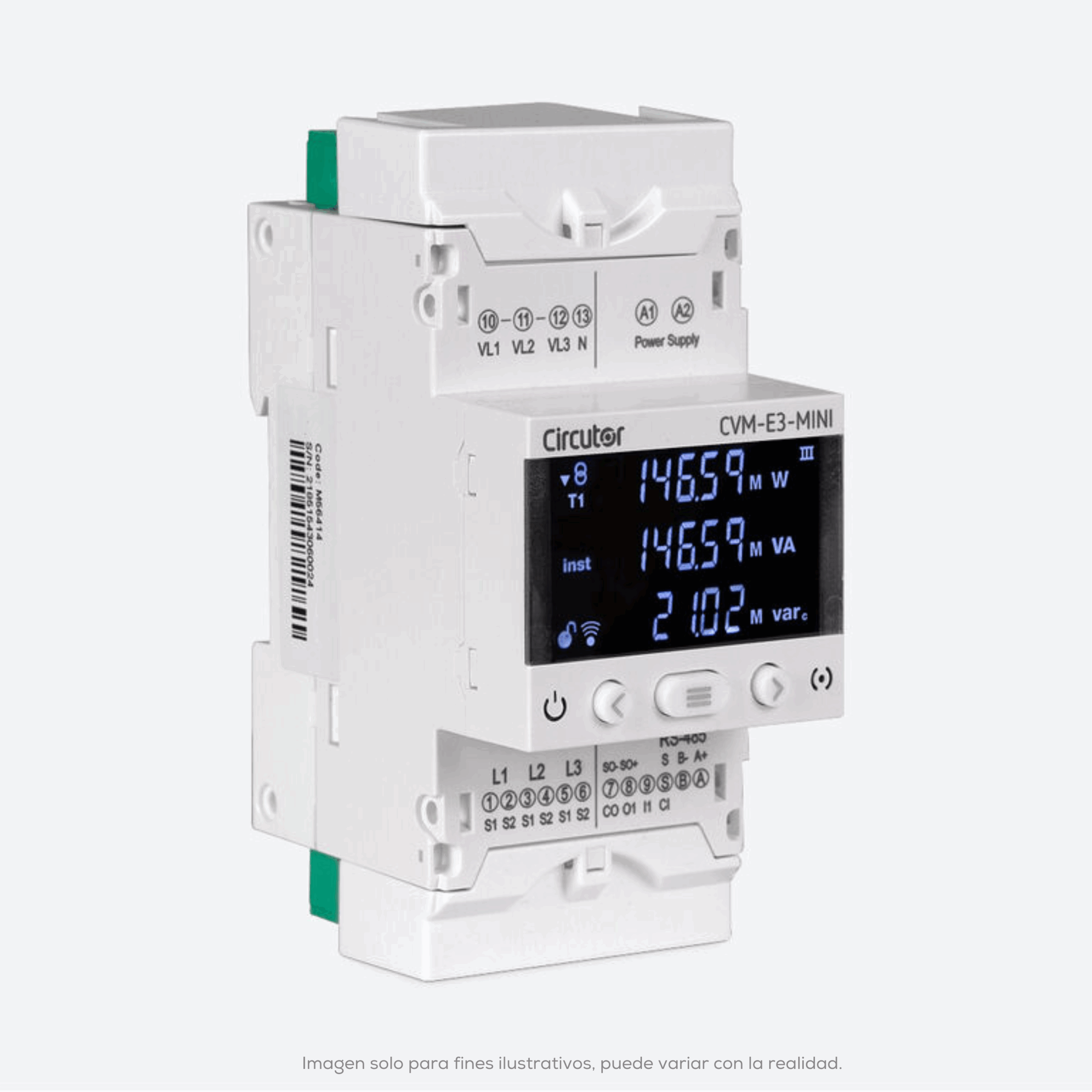 Analizador De Redes Trifasico CVM E3 MINI ITF 485 IC.