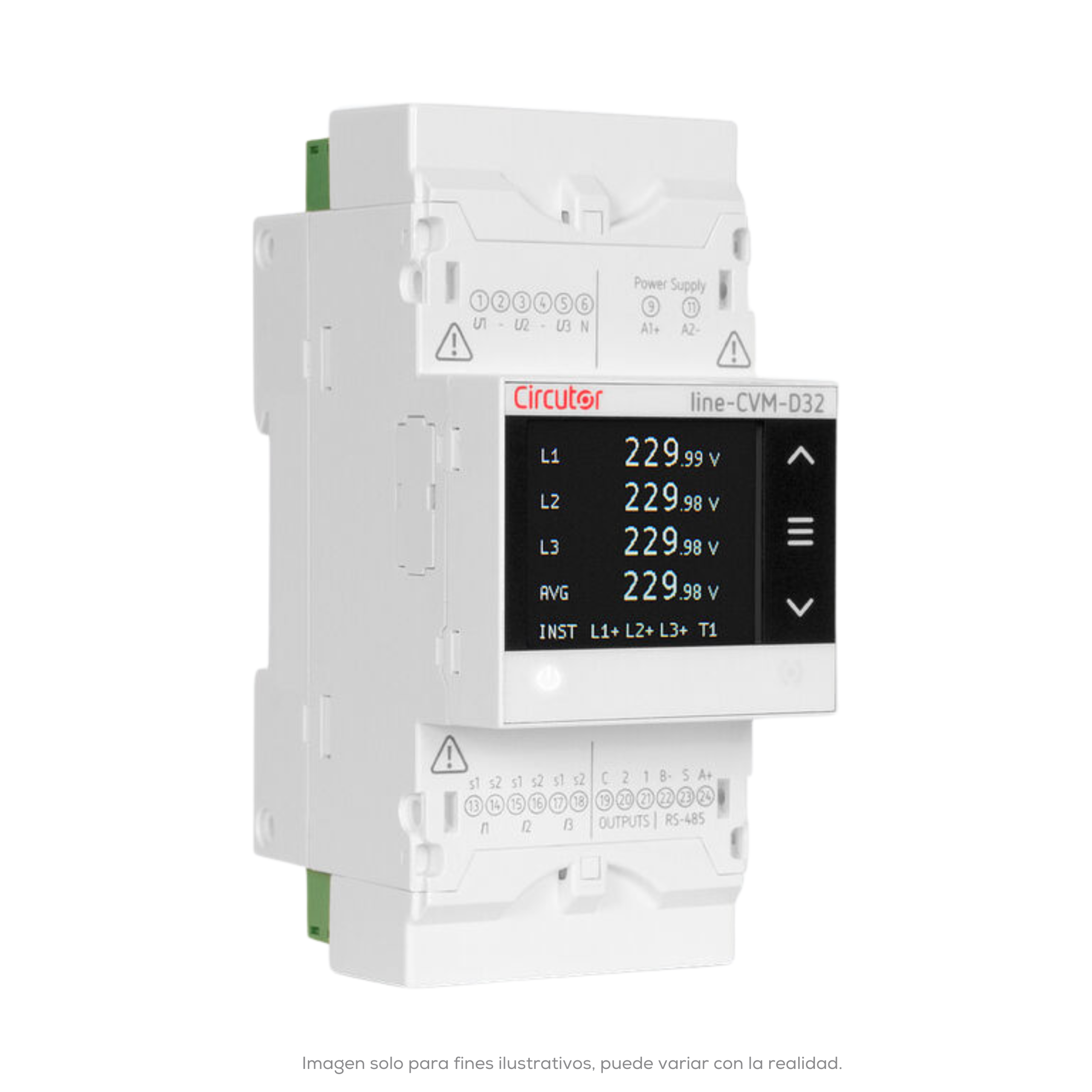 Analizador De Redes Electricas Trifasicas Para Carril DIN LINE-CVM-D32