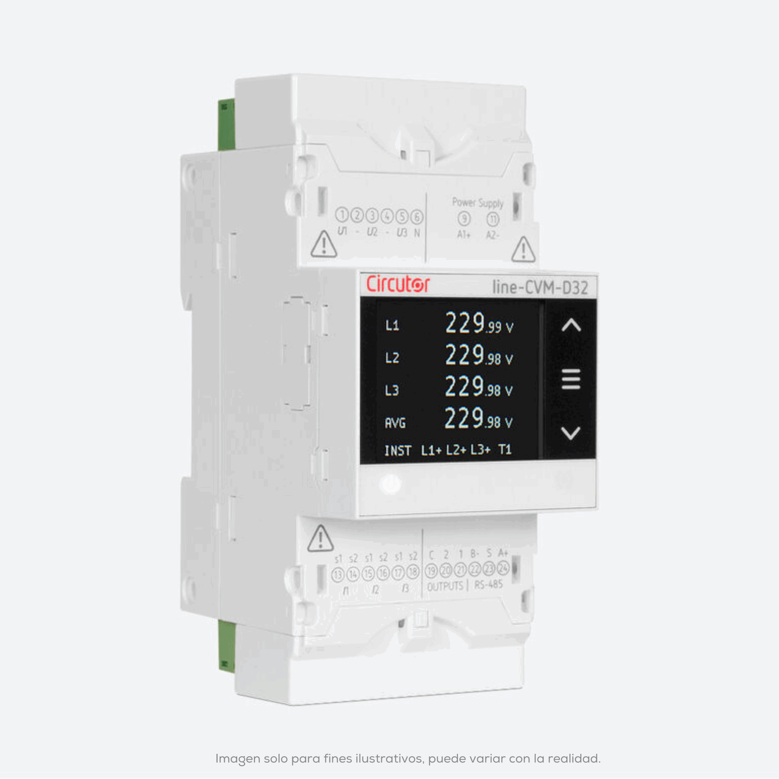 Analizador De Redes Electricas Trifasicas Para Carril DIN LINE-CVM-D32