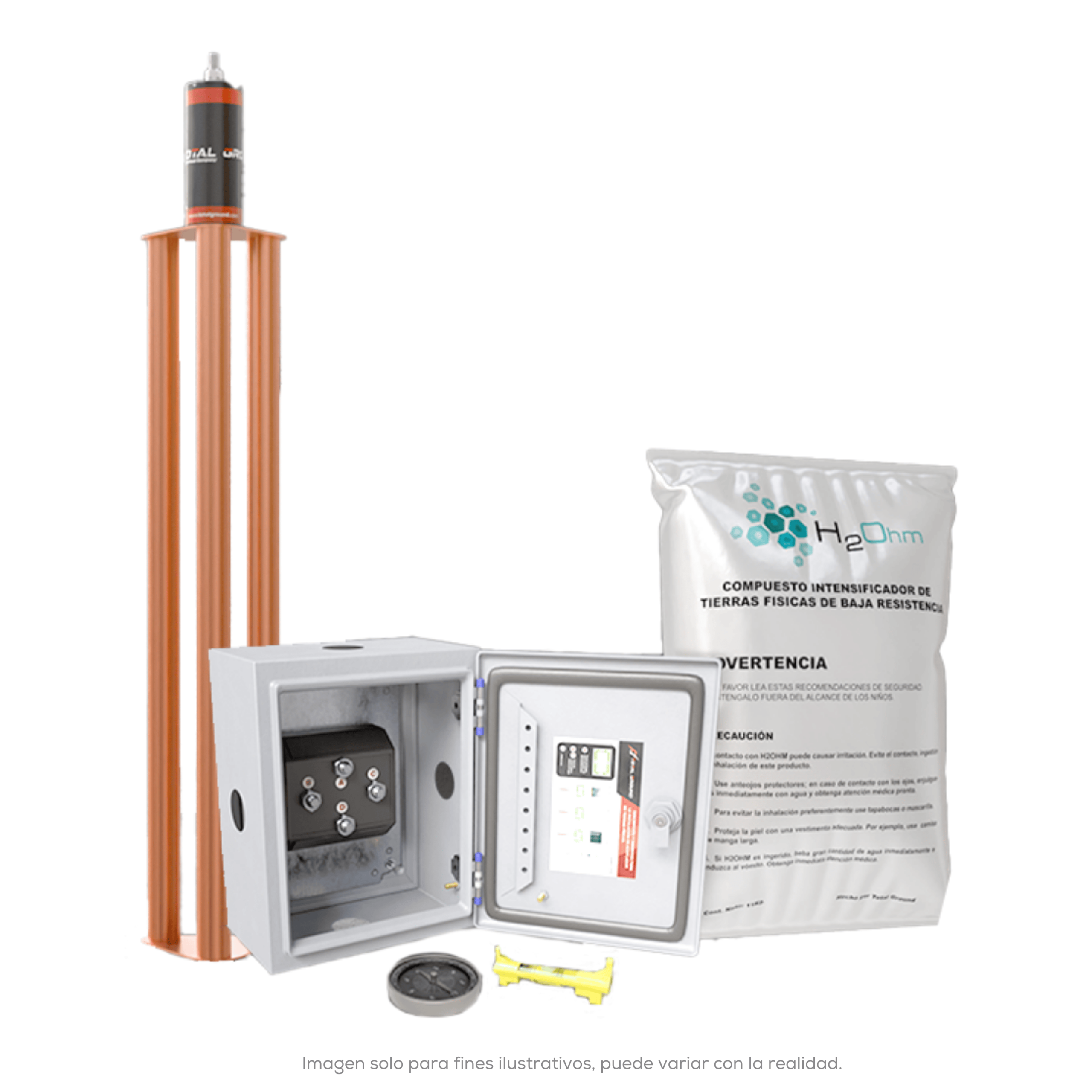 Kit De Tierra – Electrodo Acoplador De Admitancias Y Saco De H2OHM
