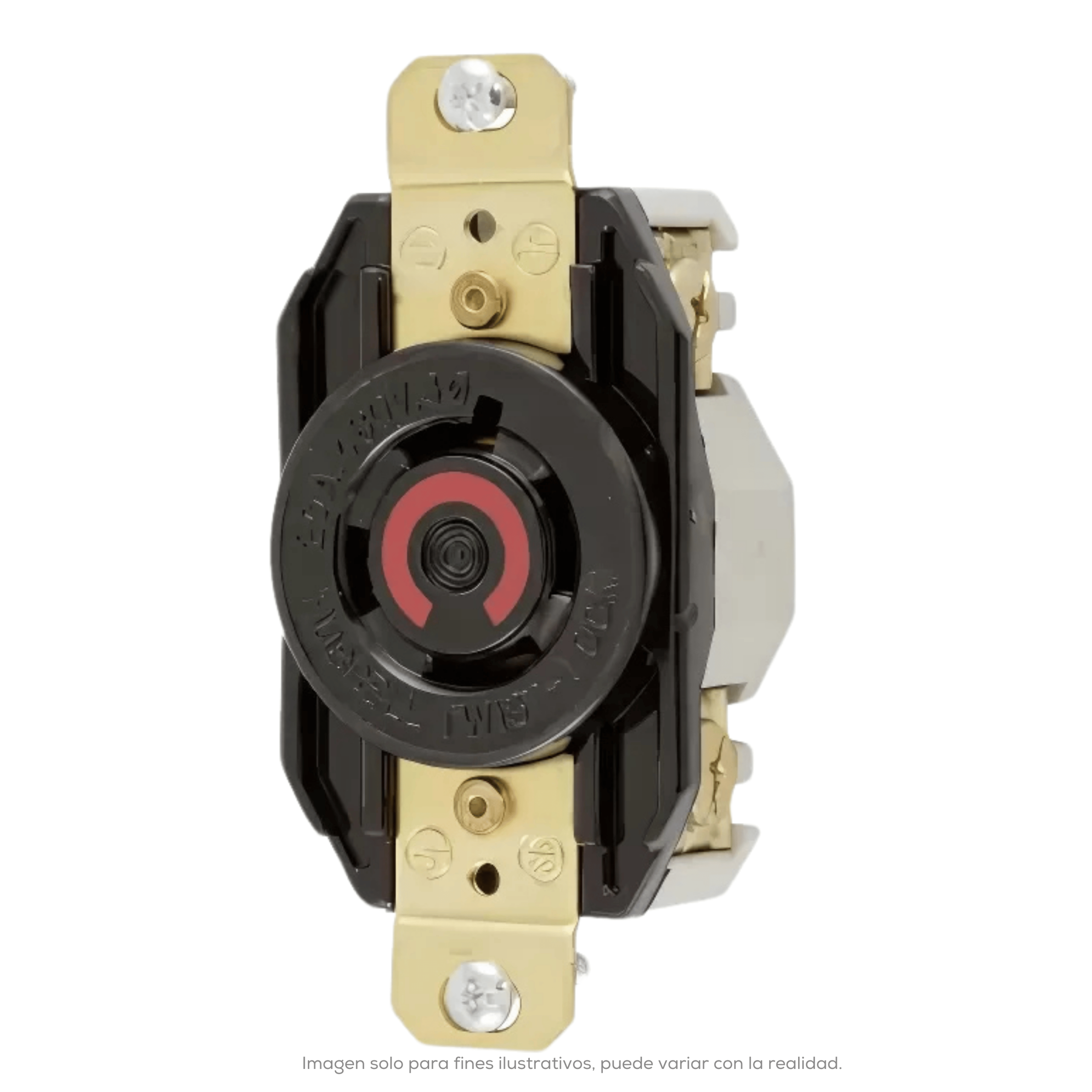 RECEPTACULO SENCILLO HART LOCK MEDIA VUELTA 3P4H 20A 125/250VCA NEMA L14 20 GRADO INDUSTRIAL COLOR NEGRO