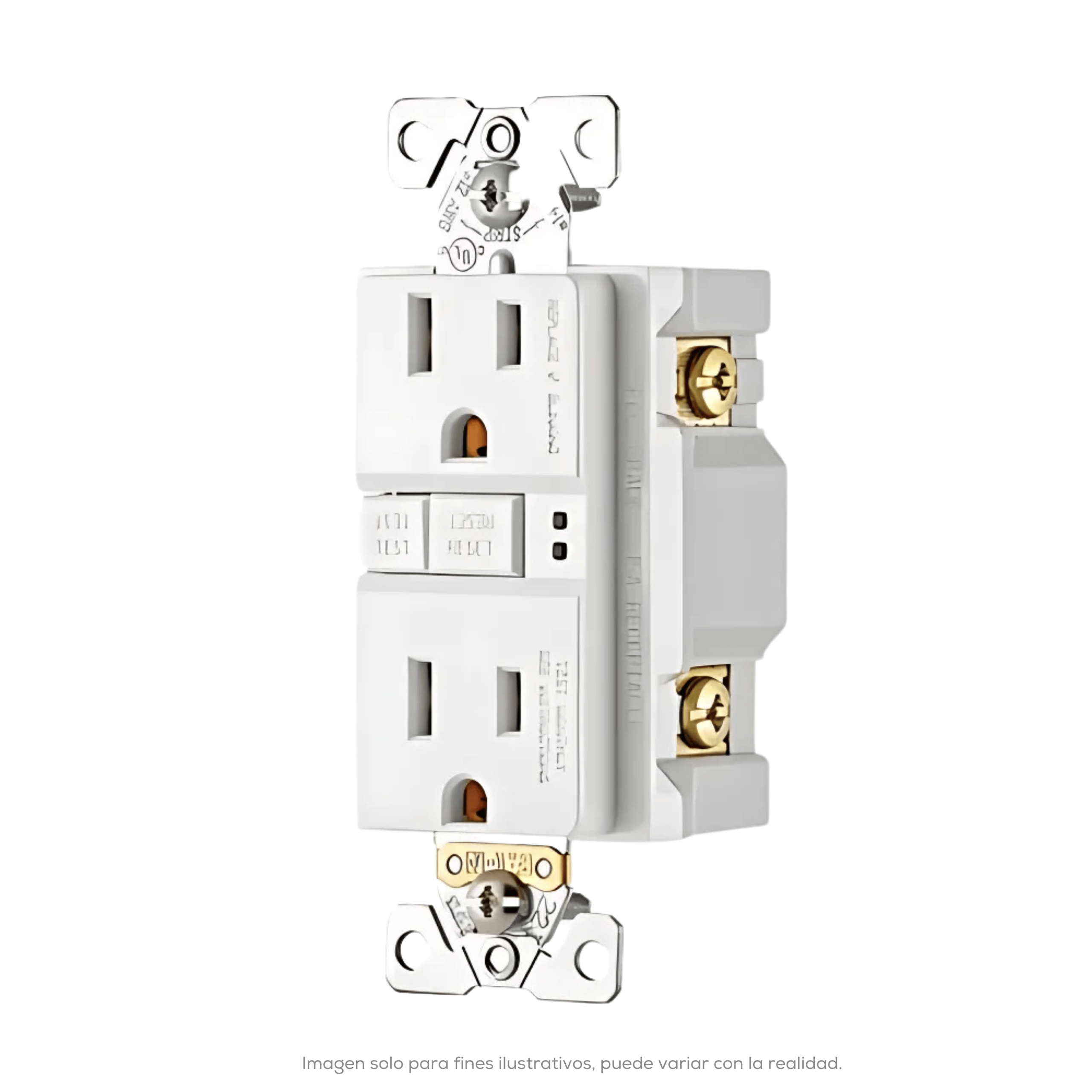 GFCI SELF TEST DUPLEX 15A 125V WH