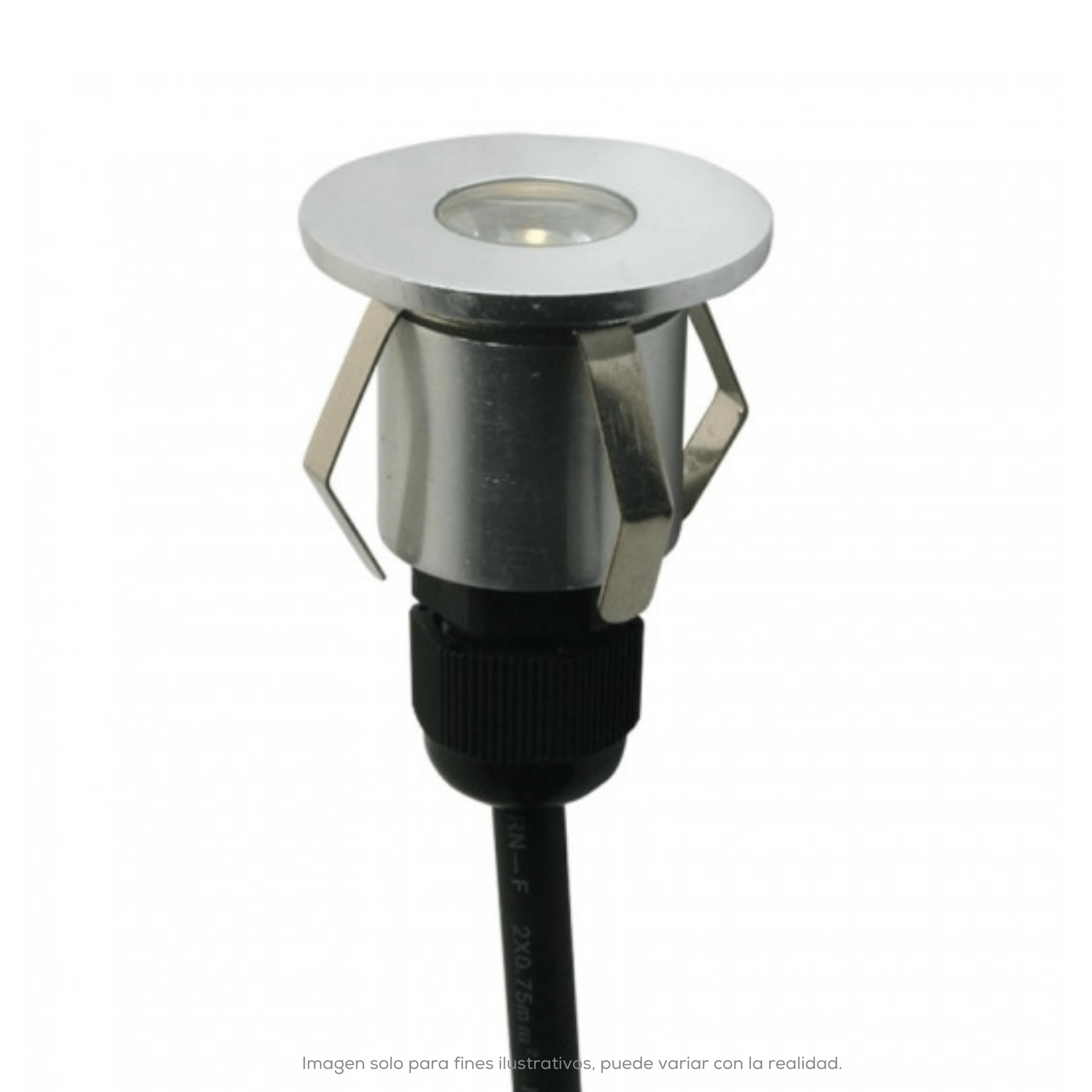 EMPOT P/ PISO ALUMINIO REDONDO POWER LED 1X1W ALUMINIO CALUX
