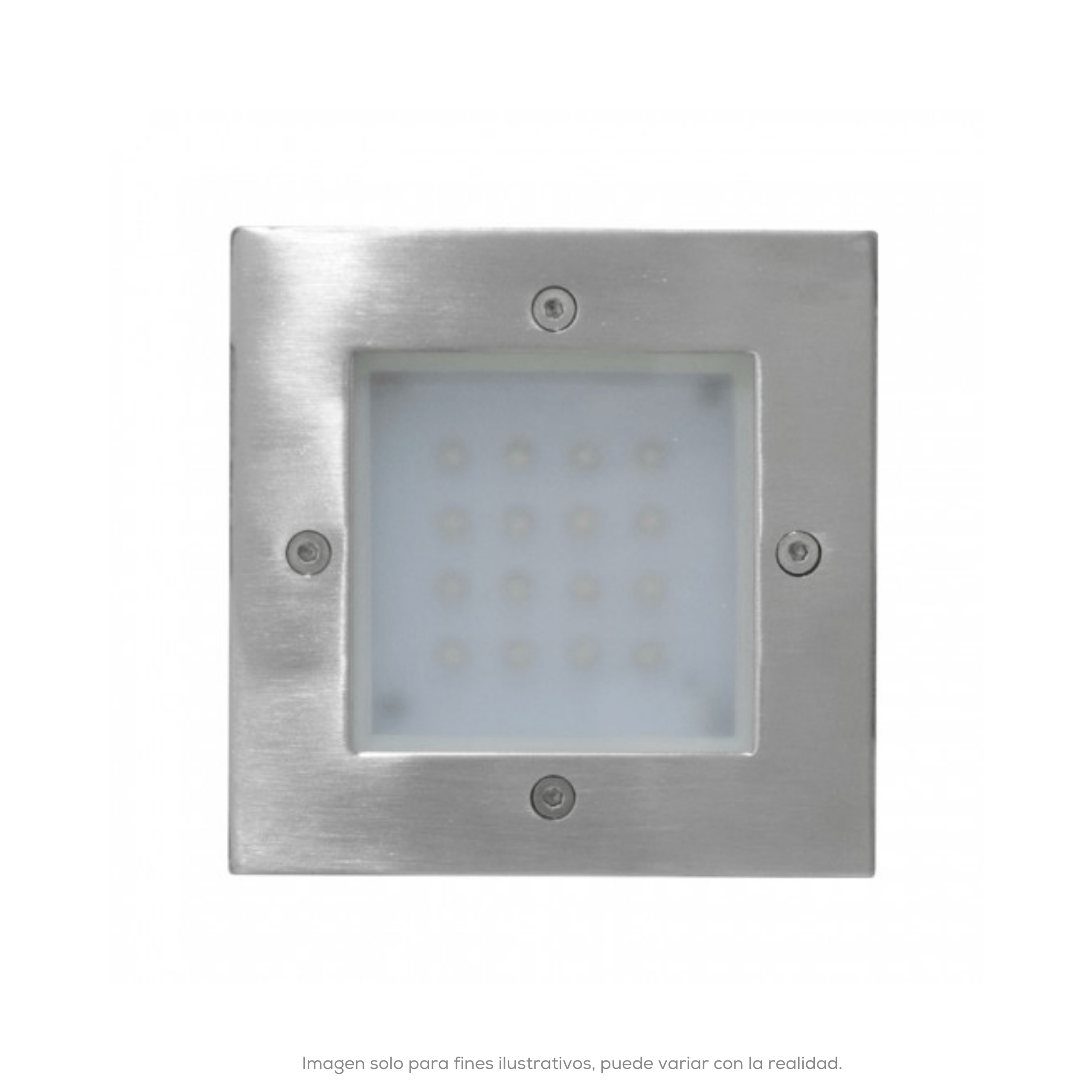 EMPOTRADO PARA MURO CRISTAL FROST 16 X 0 1W LED ACERO INOXIDABLE CALUX