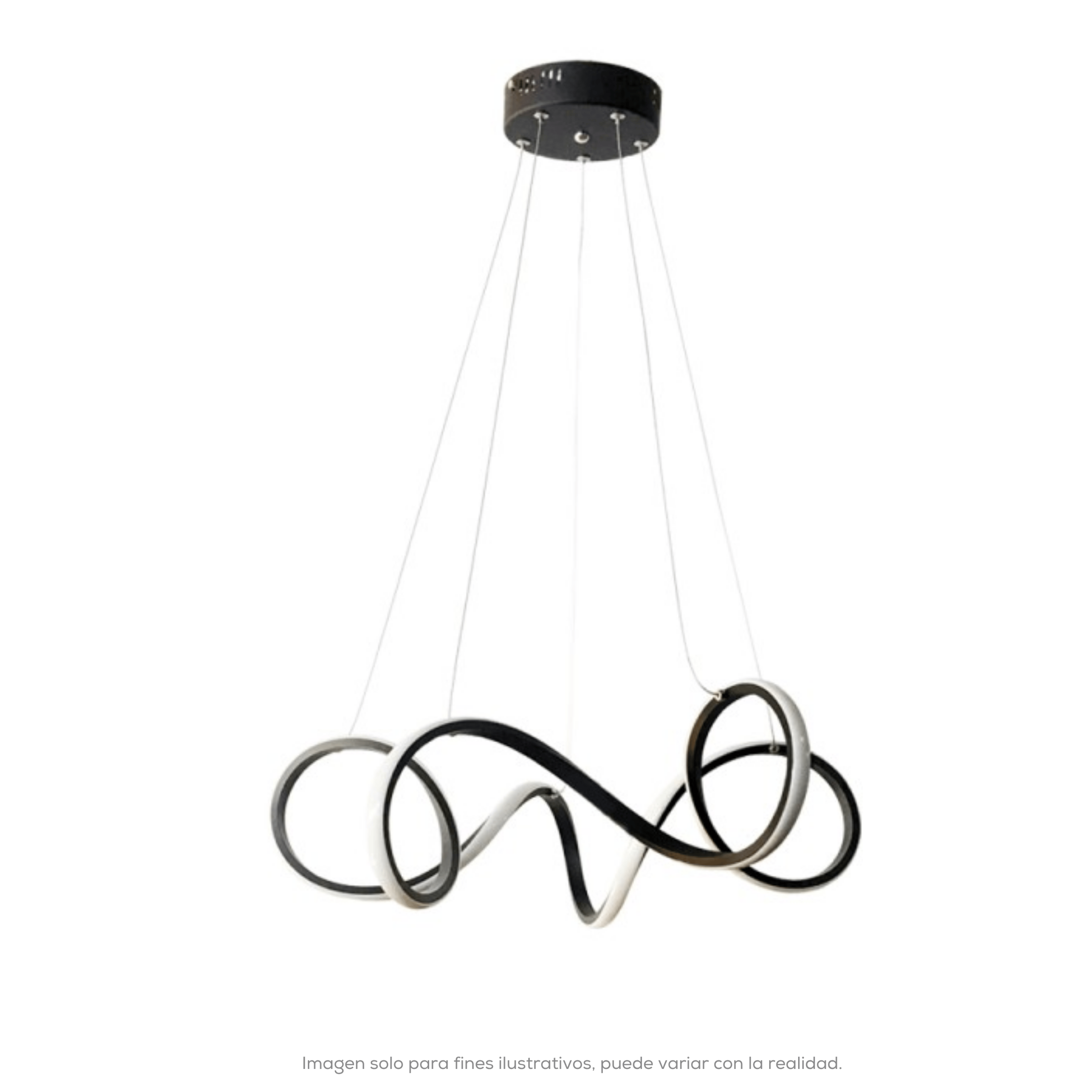 LUMINARIO PARA TECHO SUSPENDIDO LED 48W NEGRO