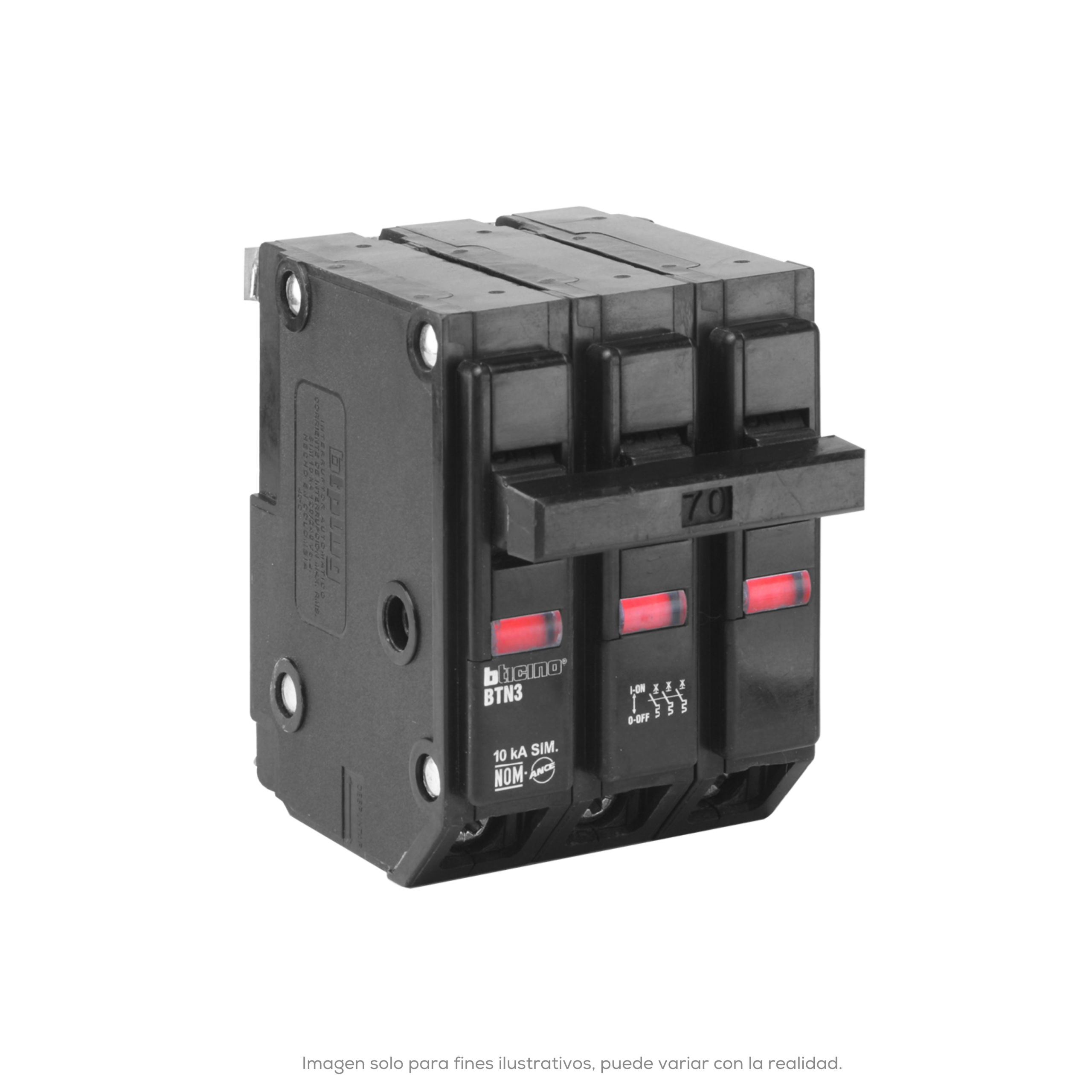 INTERRUPTOR TERMOMAGNETICO 3X30 A 120/240 V 10 KA MONTAJE ENCHUFABLE