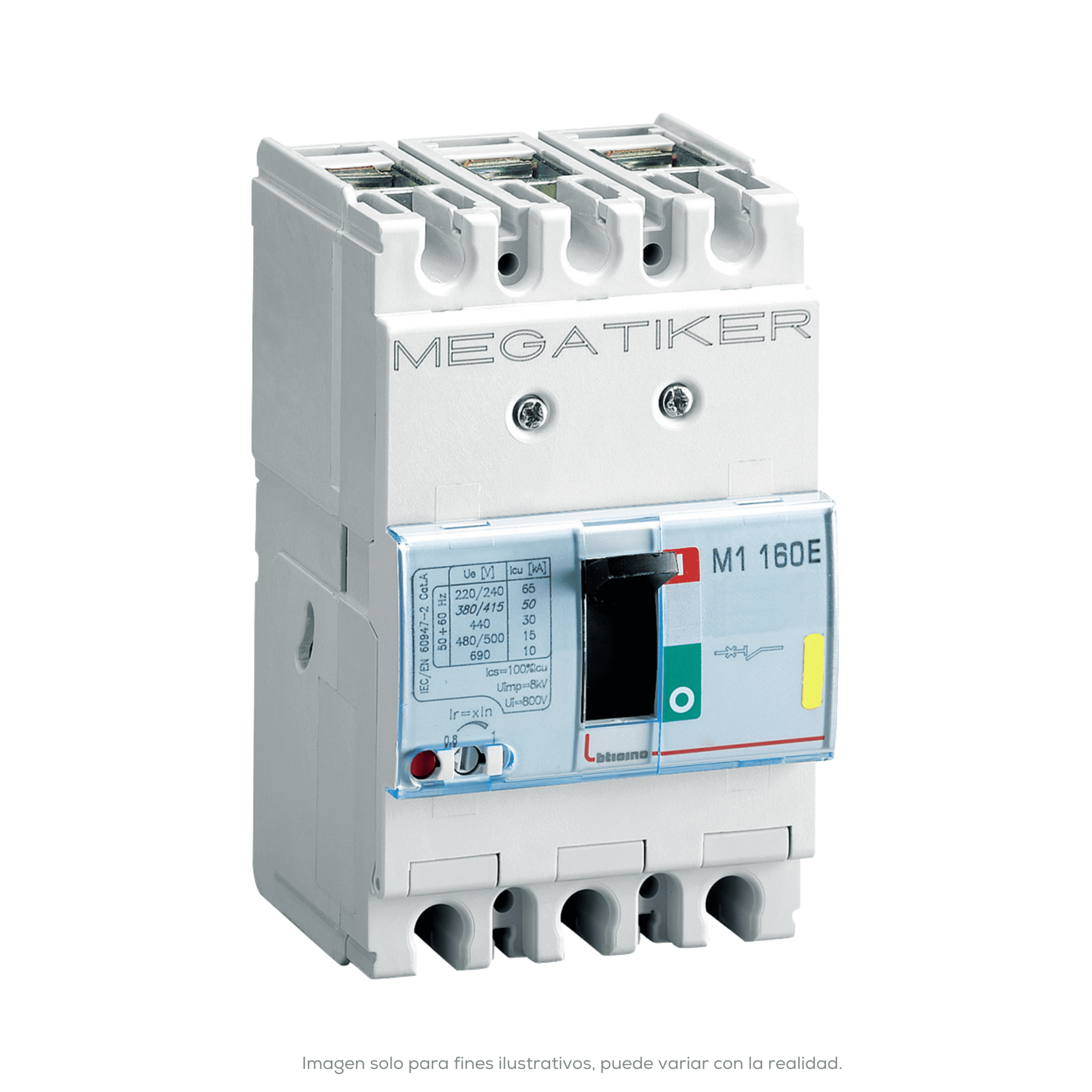 INTERRUPTOR TERMOMAGNETICO M1 160E 3POLOS 125A