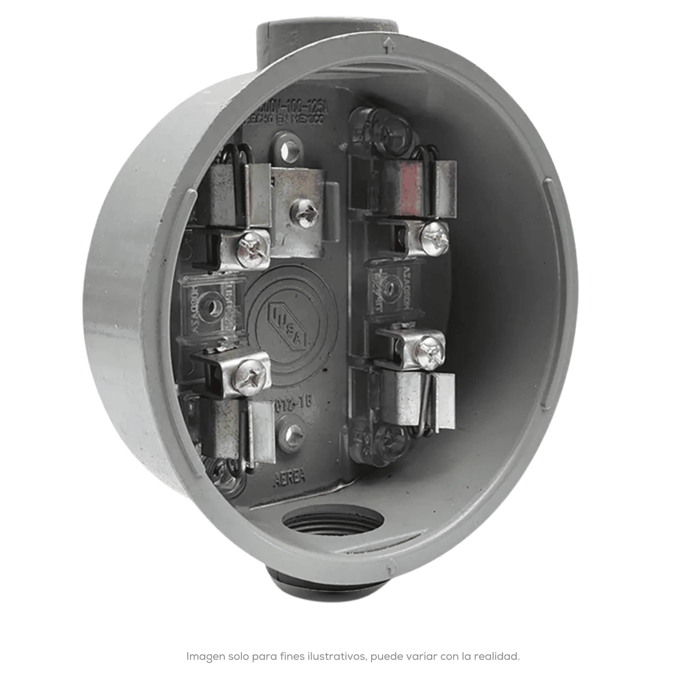 BASE WATTHORIMETRO MONO 100A 4 TERMINALES 127V 202537