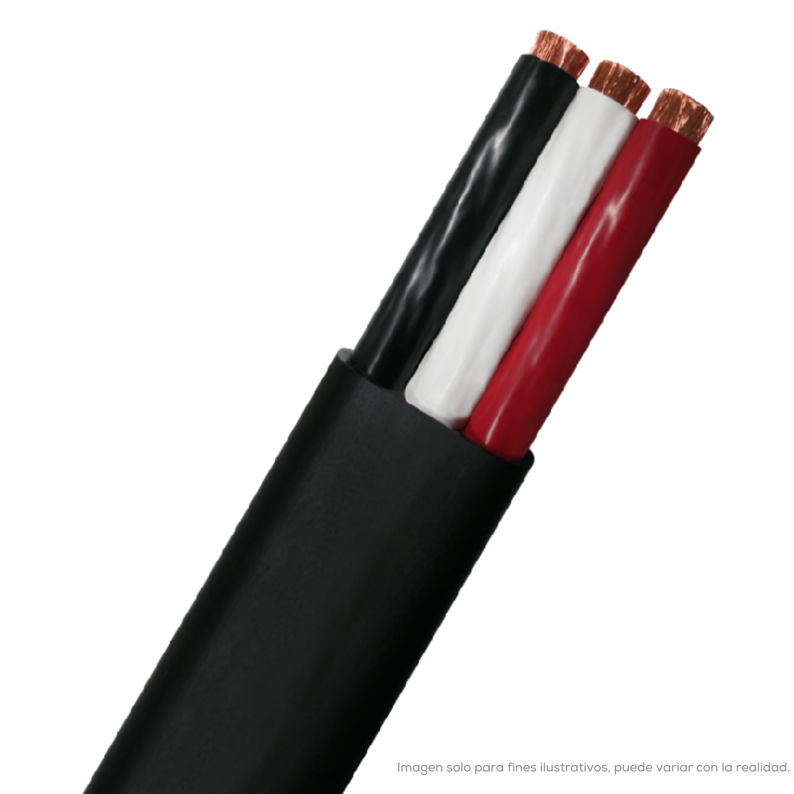 CABLE BOMBA SUMERGIBLE 1000V 3 X 6 AWG
