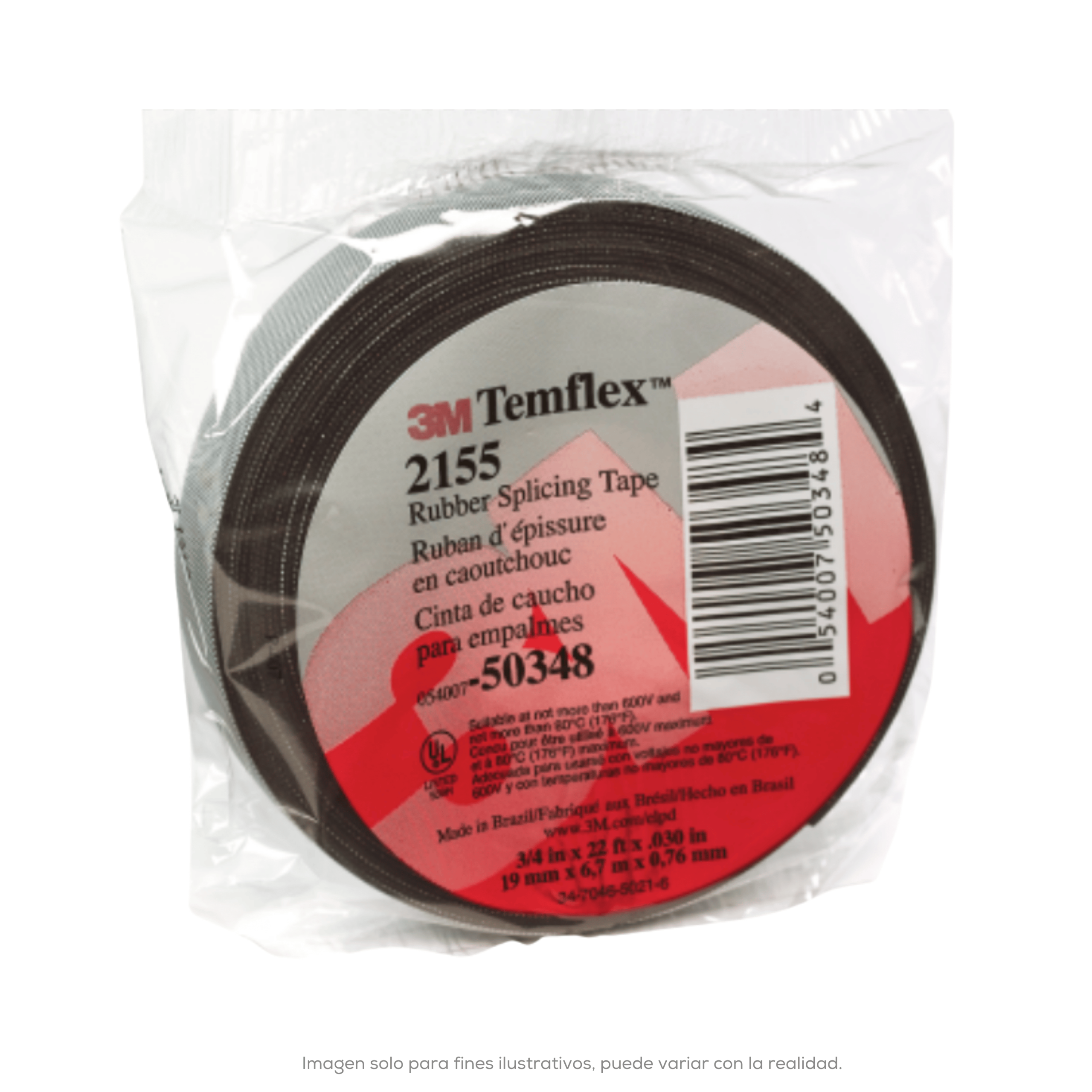 Cinta De Hule Temflex 19MM X 67M 3M