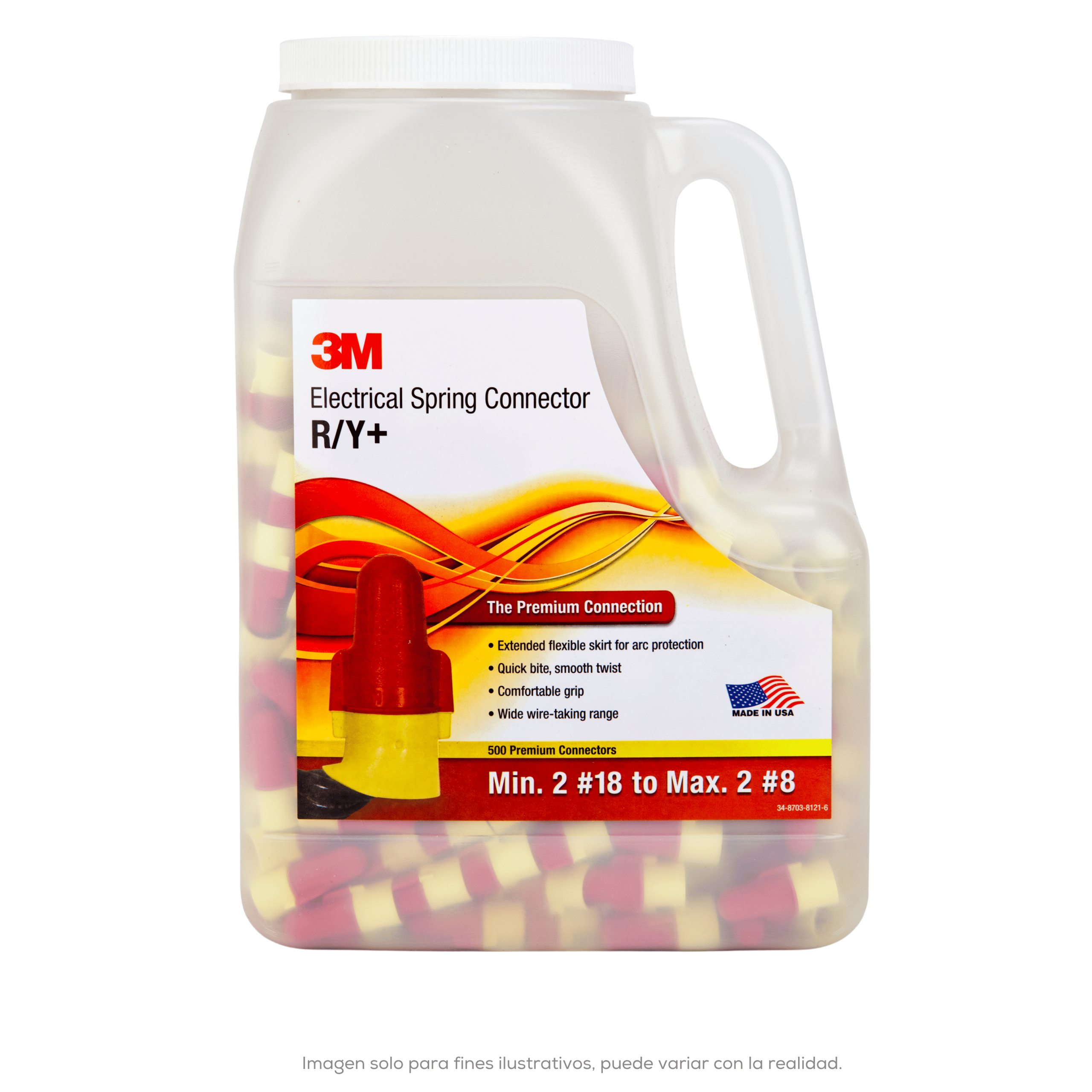 Conector De Resorte Rojo Amarillo Granel 3M