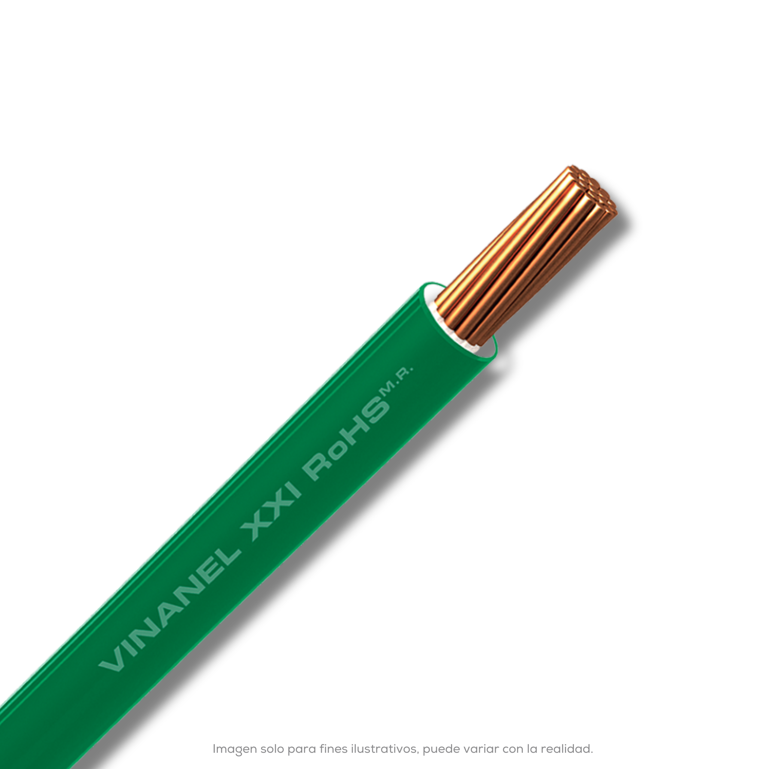 CABLE THW CAL 12 VINANEL VERDE CARRETE 1000 MTS CONDUMEX