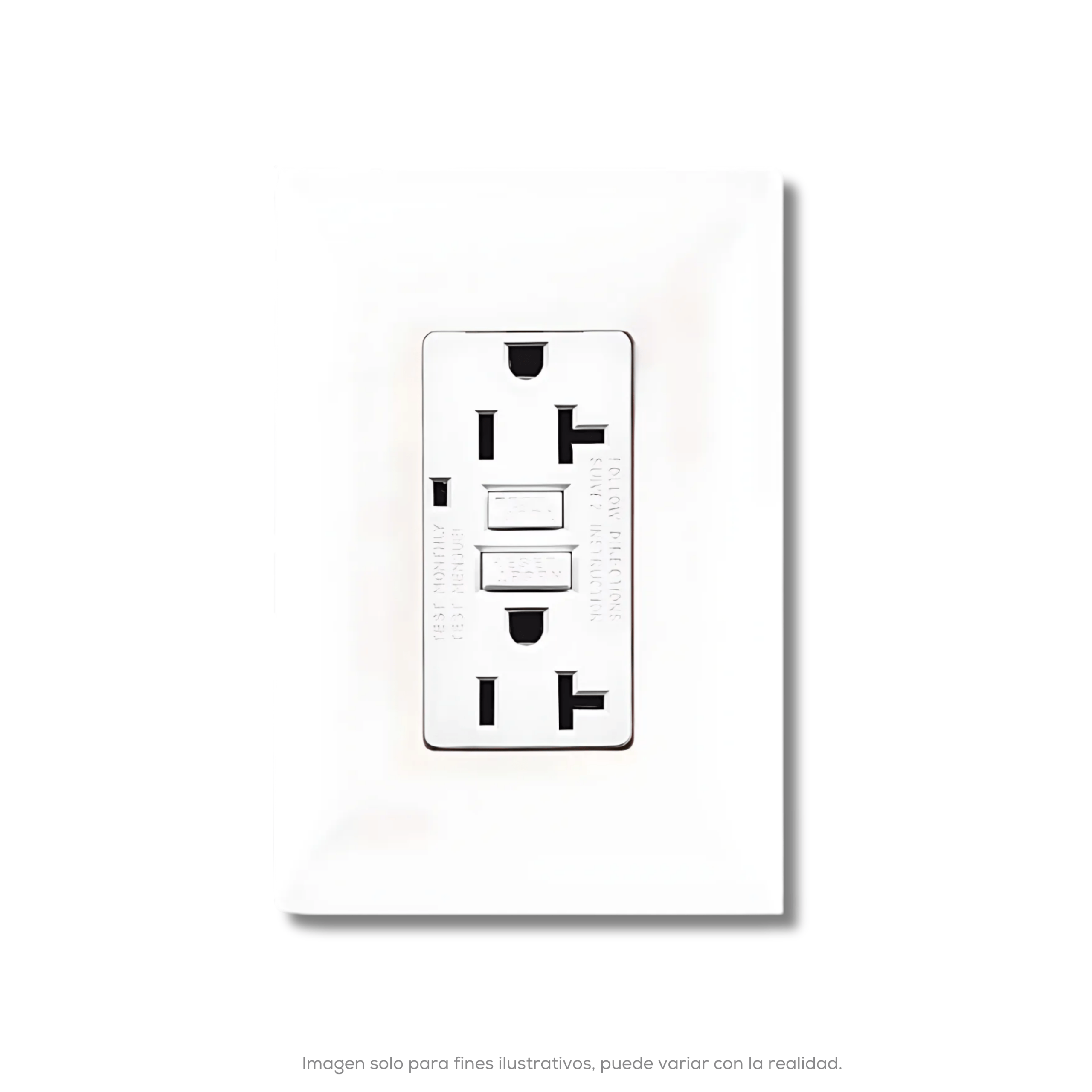 CONTACTO DUPLEX FALLA A TIERRA GFCI C PLACA ALPHA BLANCA