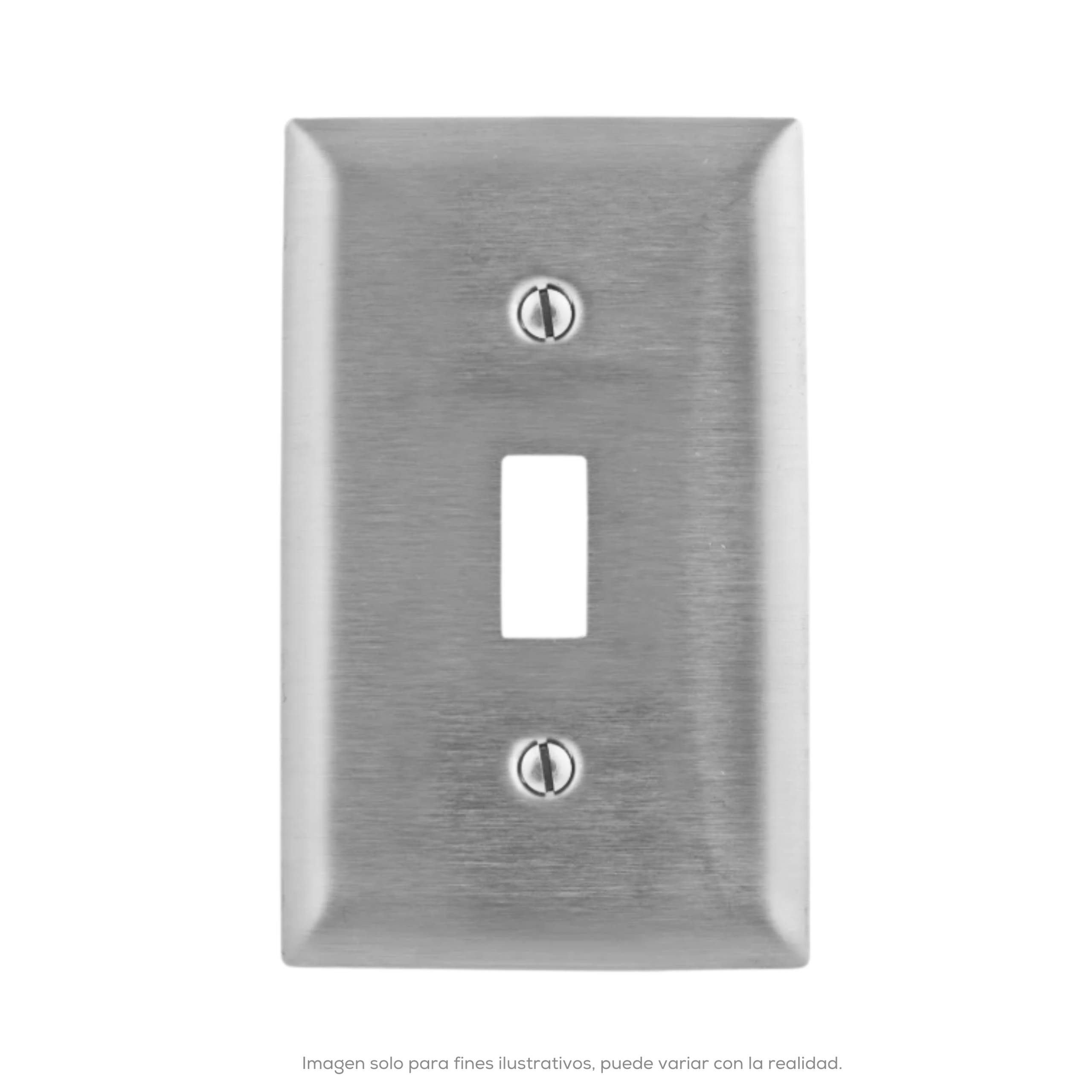Placa Acero Inox P/1 Interr Toggle Hubbell
