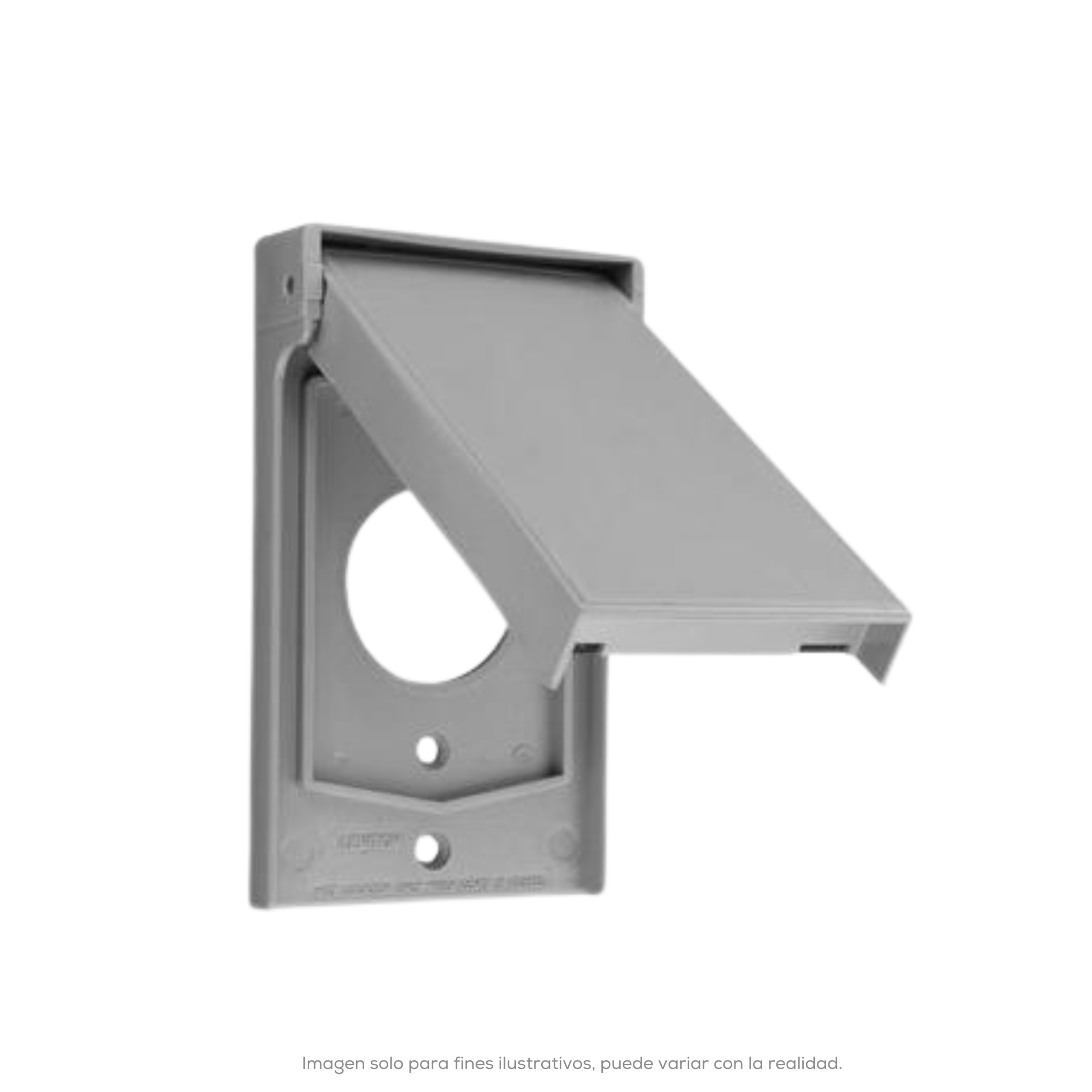 Placa Vertical P/Receptaculo Redondo Gris