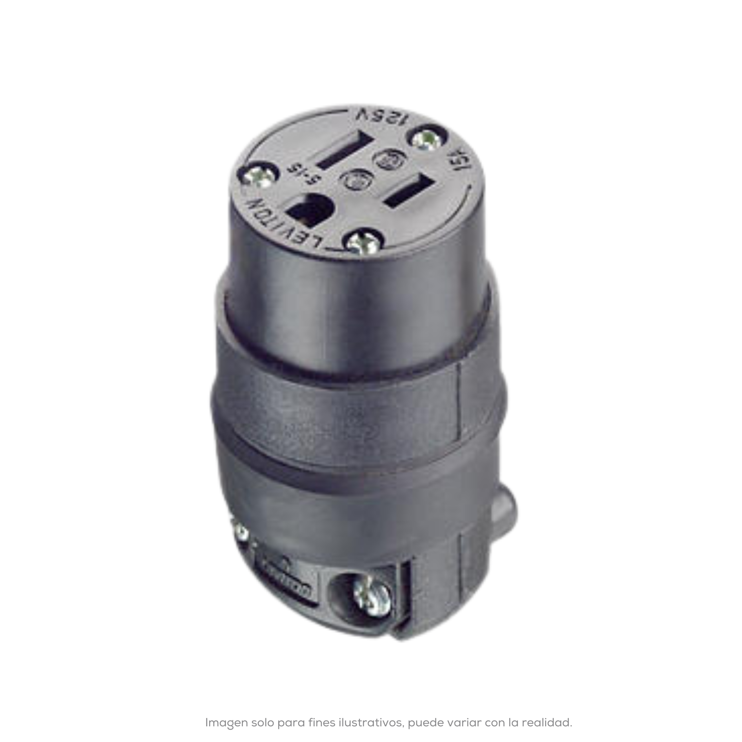 Conector De Hule 2P 3H 15 A 125 V Nema 5-15R