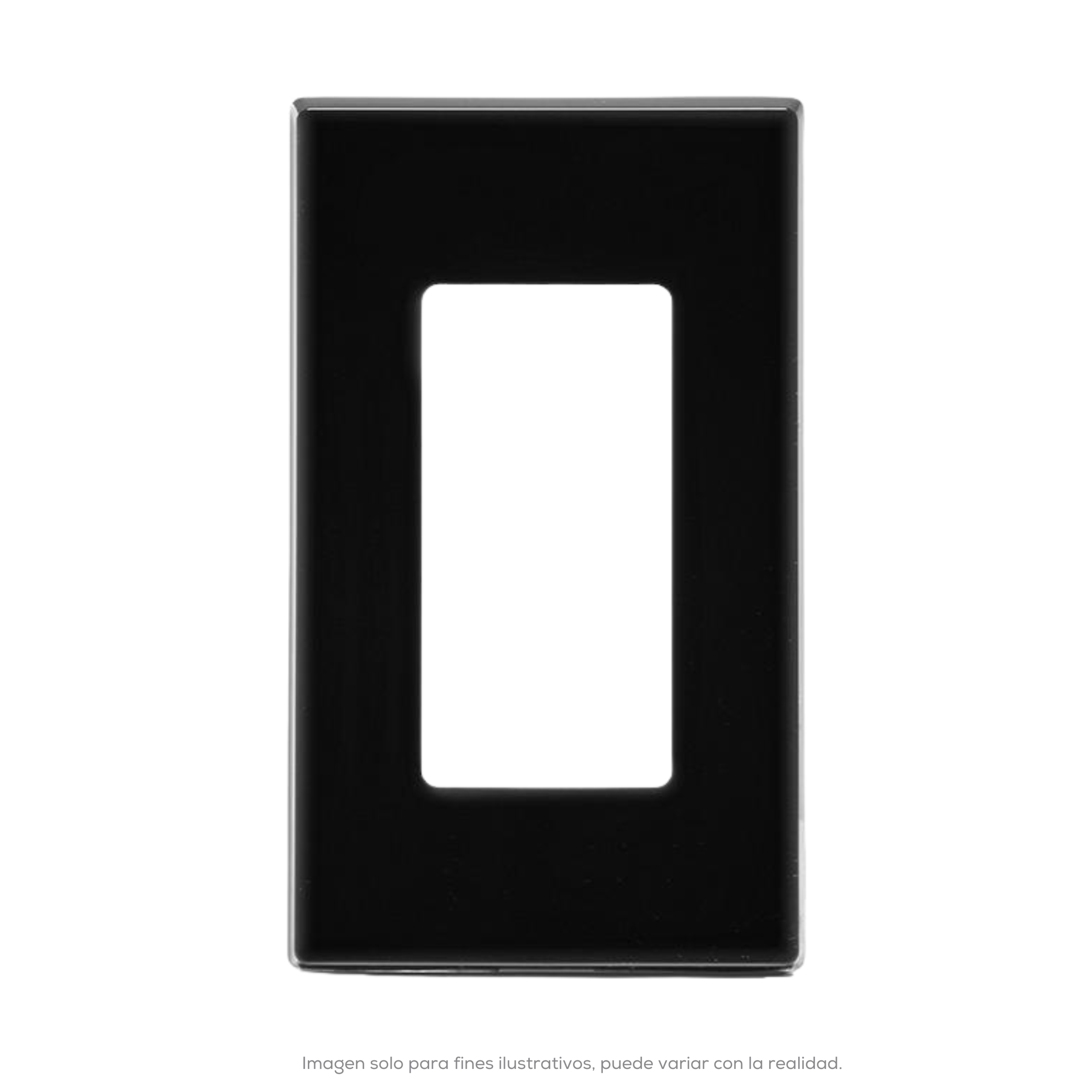 Placa 1 Ventana Decora Negro
