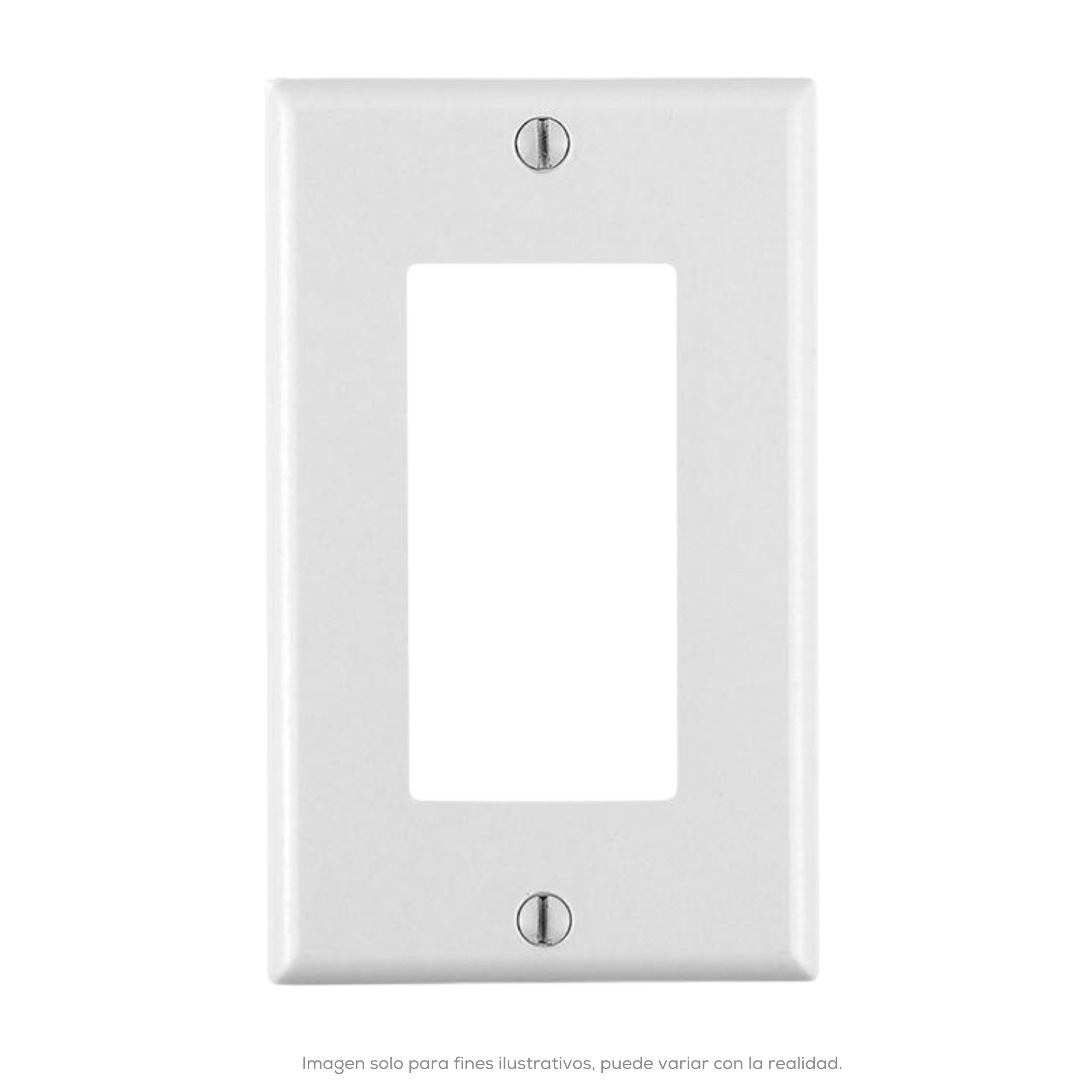 Placa 1 Ventana Para Receptaculo Gfci Decora Blanco