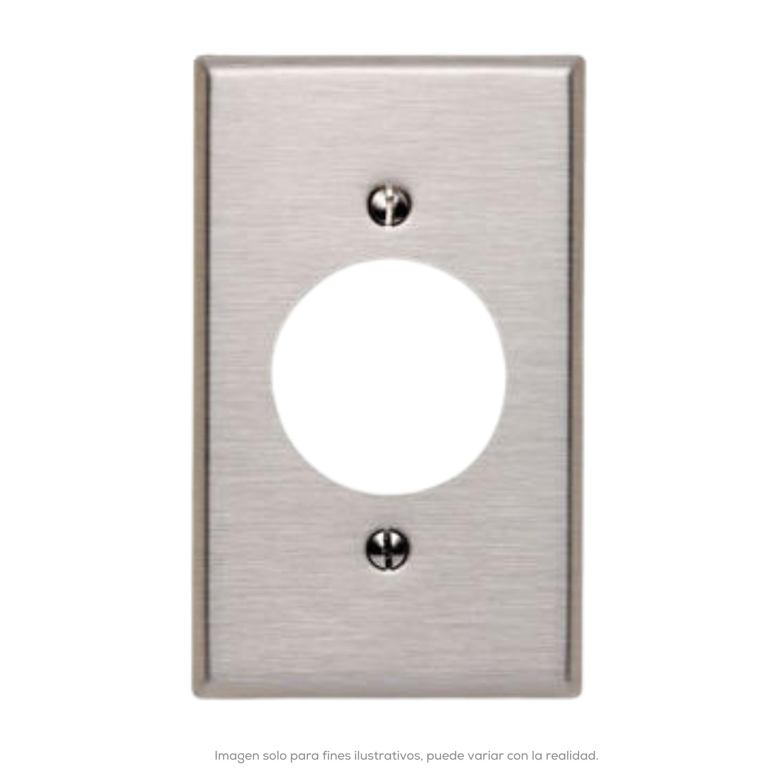 Placa De Acero Inoxidable 302 Para 2 Receptaculos Duplex