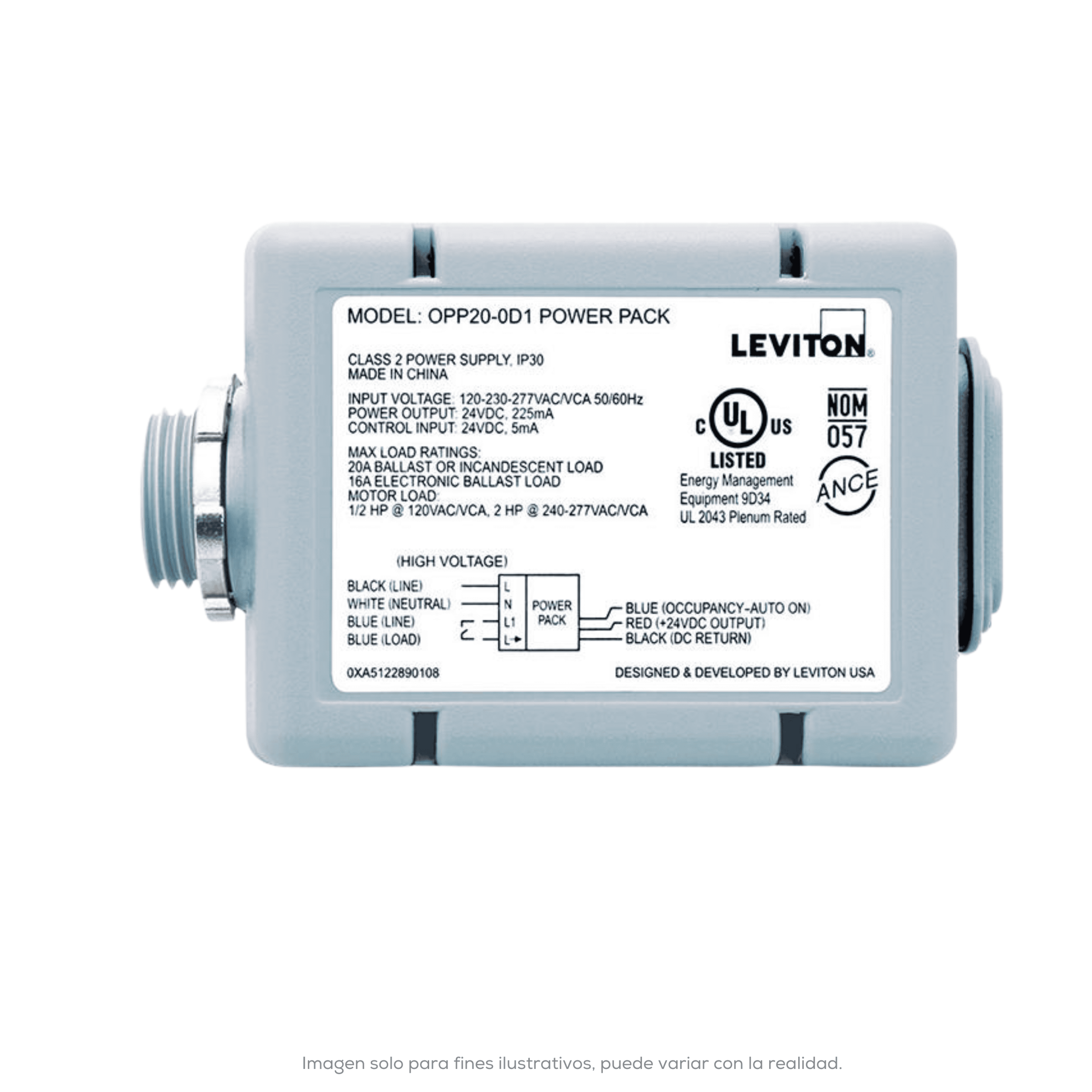 Power Pack P/Sensor De Ocupacion 20 A 120-277 V Hold On Manual