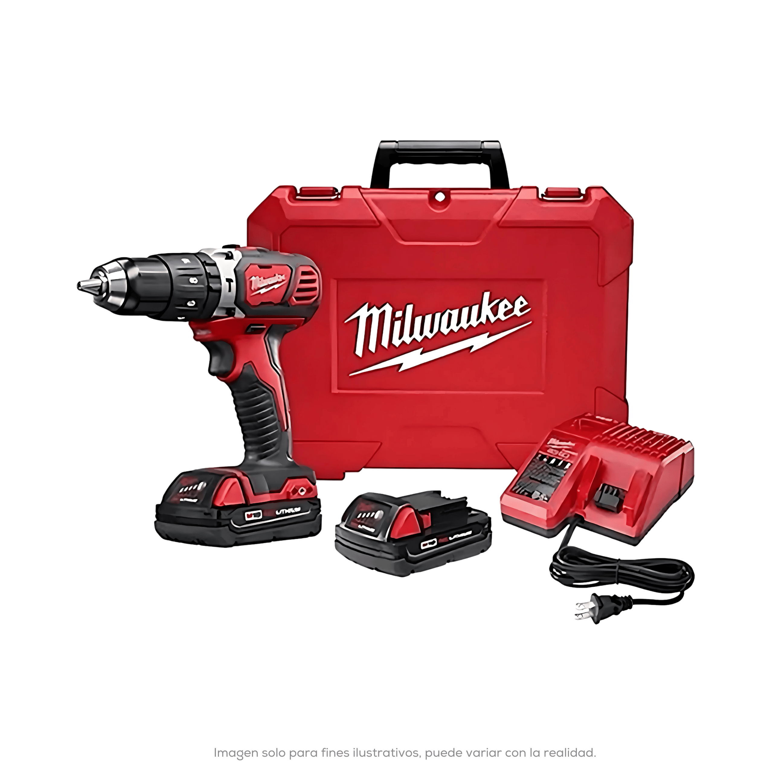 Kit Inalambrico De 1 Herramienta Rotomartillo 1/2 M18 Con Carbones 18 Voltios Ion De Litio Con Dos Baterias Compactas 1