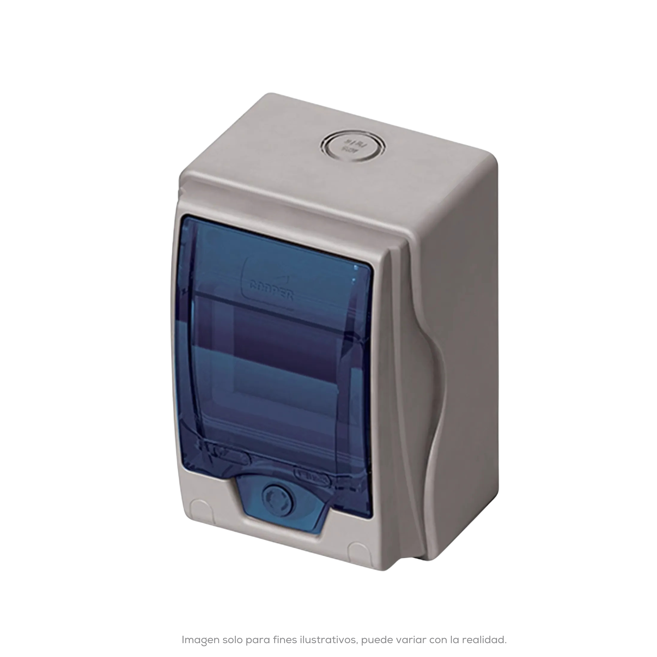 Caja De Distribucion Tapa Azul Ip 65 4 Modulos Sin Bornes