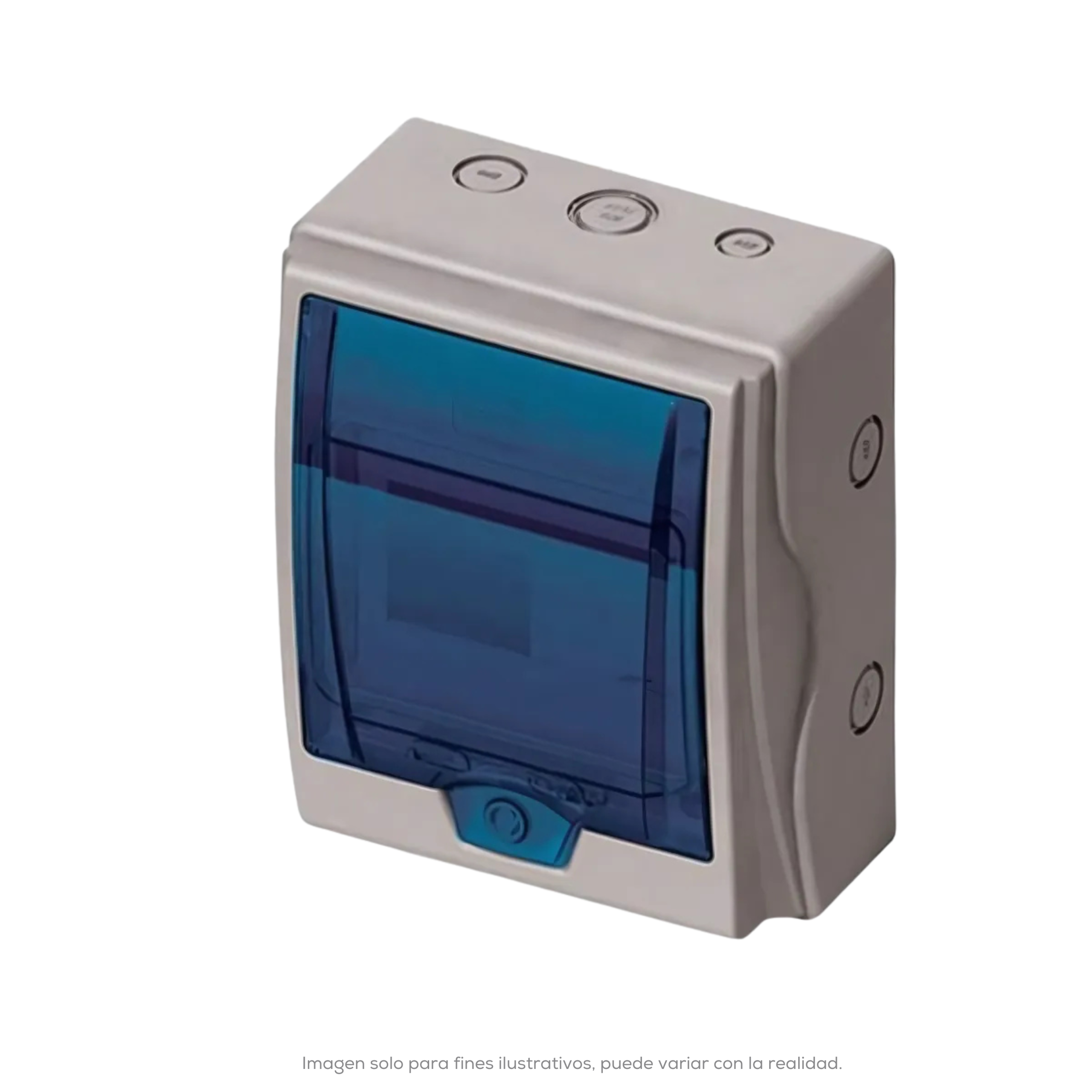 Caja De Distribucion Tapa Azul Ip 65 6 Modulos Sin Bornes
