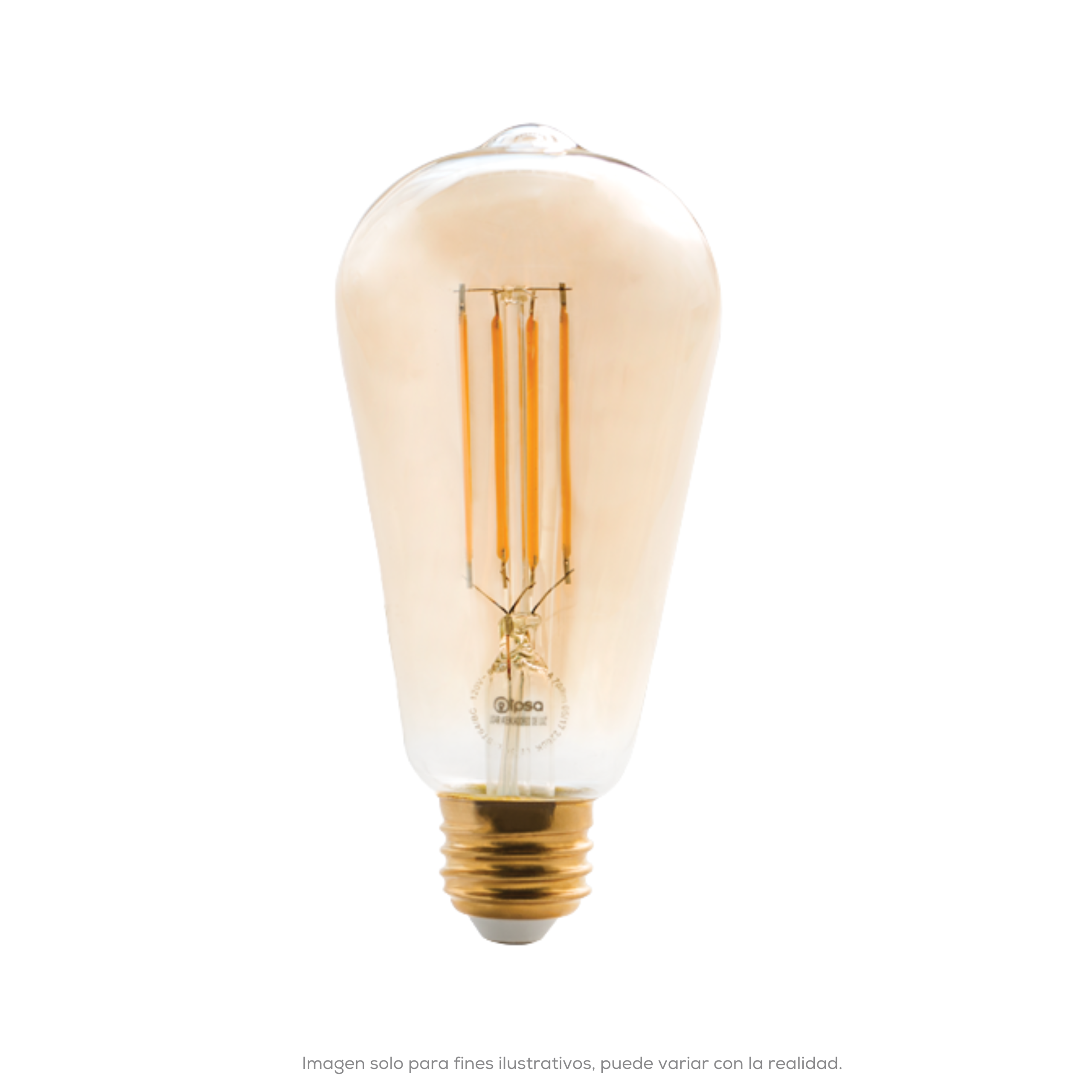Lampara De Leds Dimeable 7 W Tipo Edison Blanco Calido 2200 K