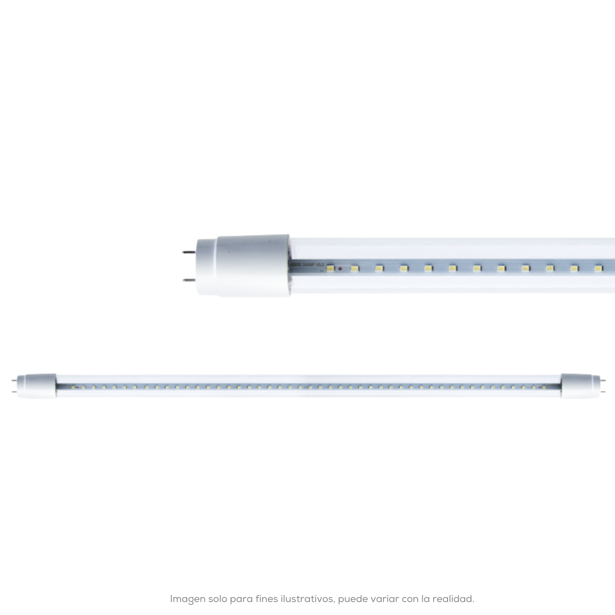 Lampara De Leds Tubular T8 20 W 120 CMS Cubierta Transparente 6500 K
