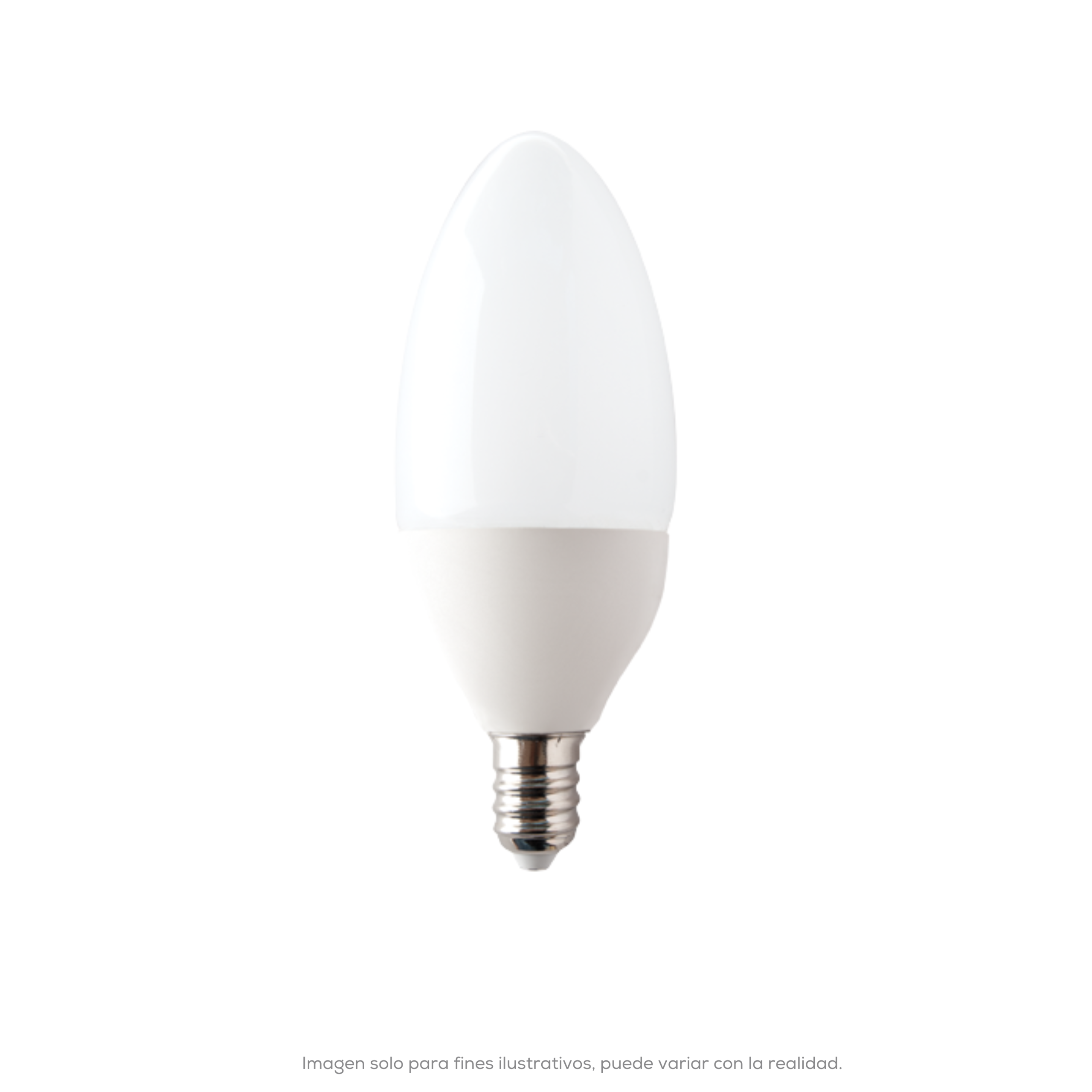 Lampara De Leds Tipo Vela 4 W Base E12 Bco Calido 3000 K