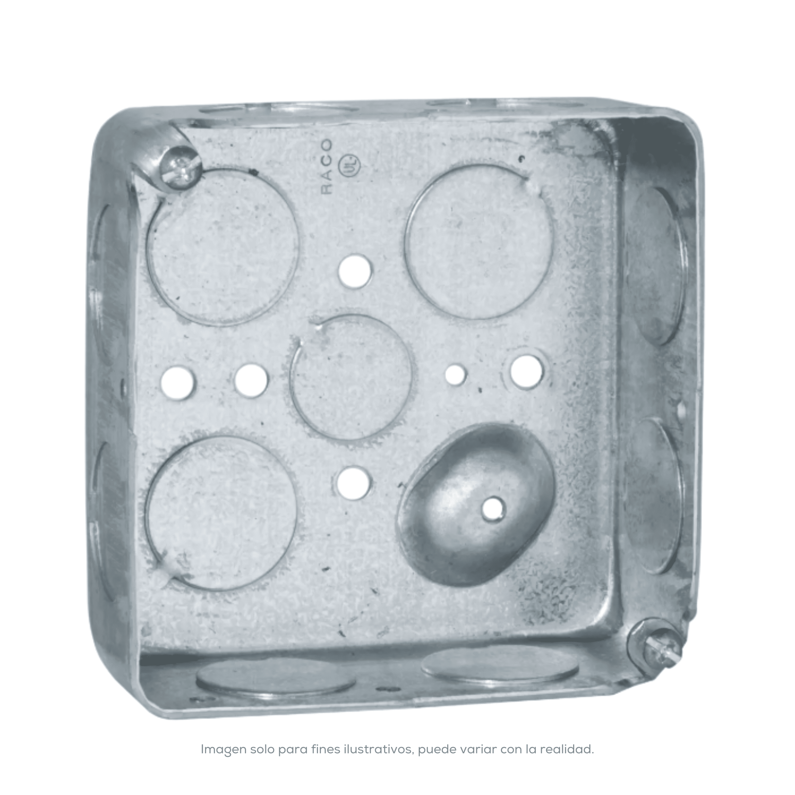 CAJA CUADRADA 4P 1 1/2P DE PROF KO 3/4P HUBBELL