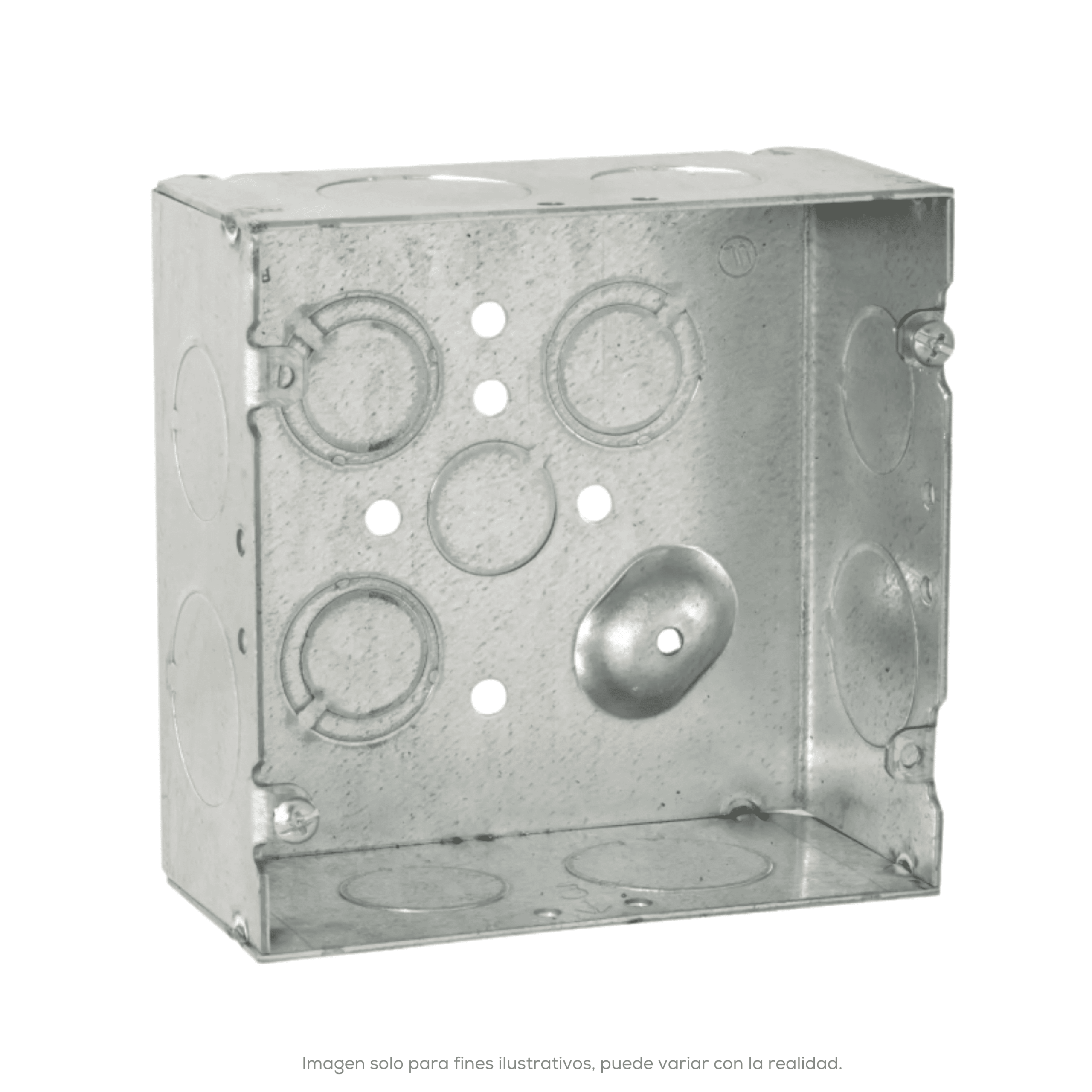 CAJA CUAD 4 11/16P 2 1/8P PR KO 3/4Y1P