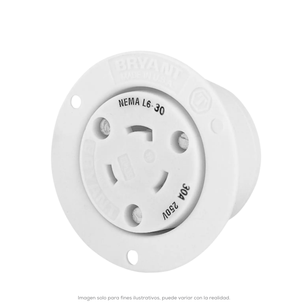 RECEPTACULO BRIDADO 1/2 VUELTA 2P 3H 30A 250V