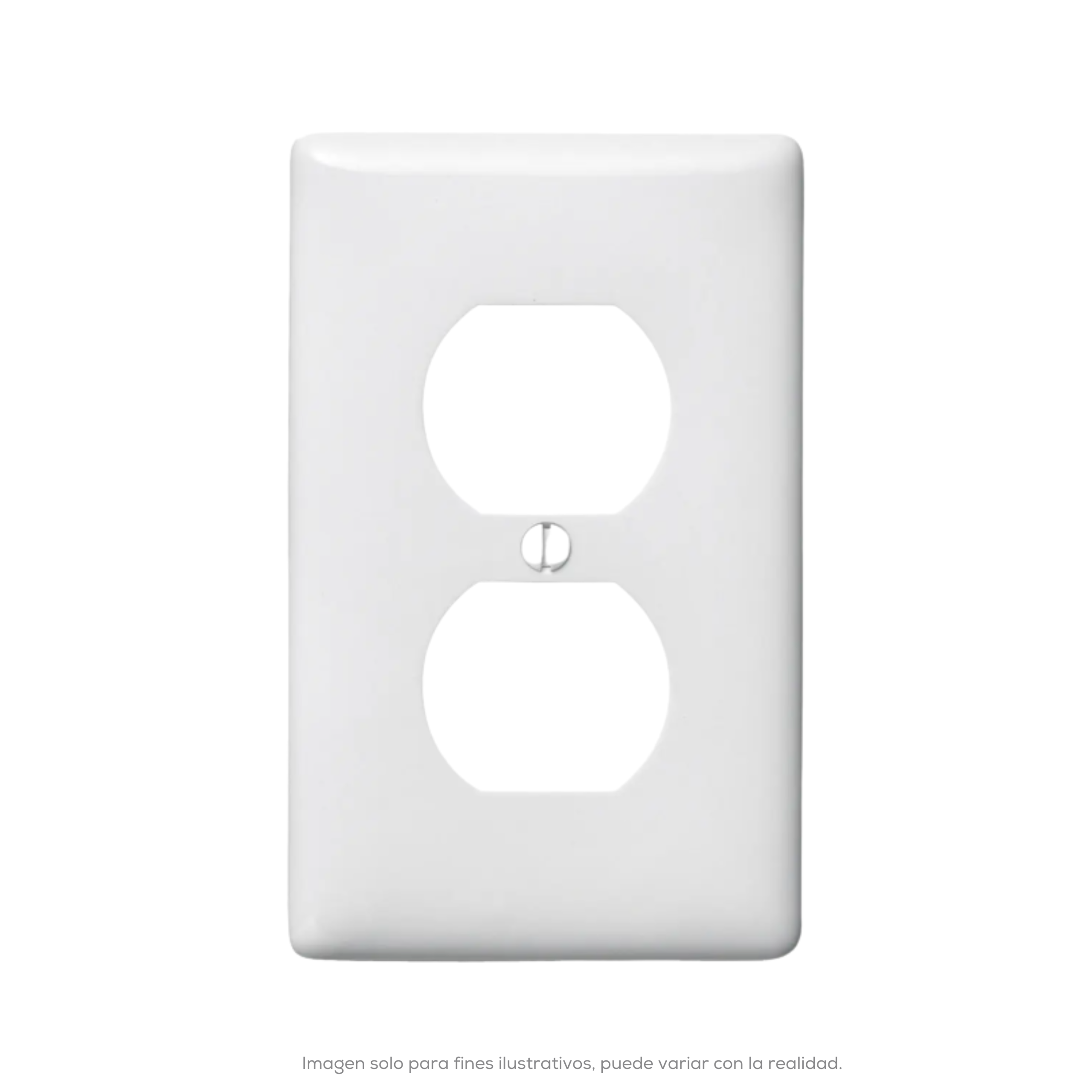 PLACA NYLON 1 DPLEX BLANCO HUBBELL