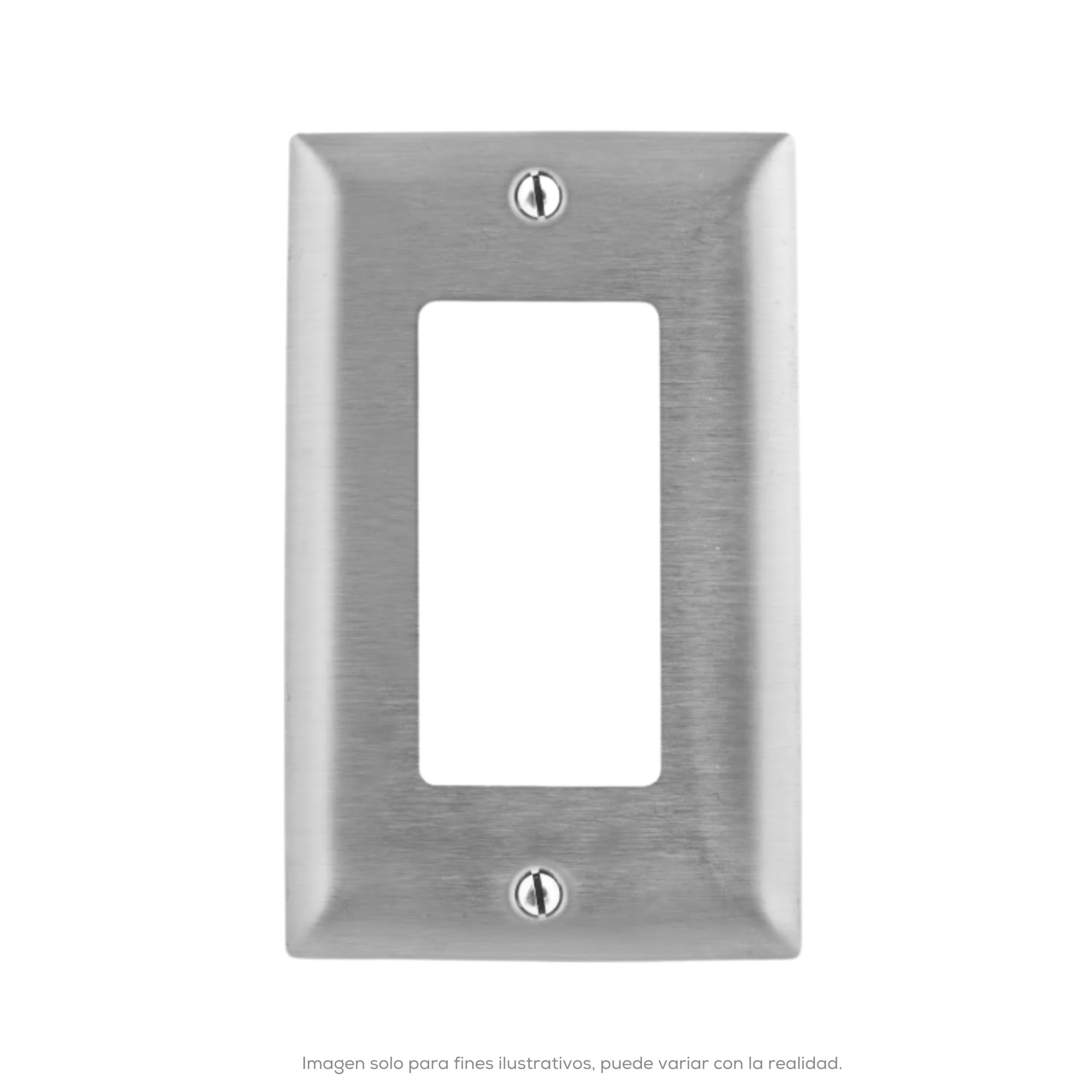 PLACA ACERO INOX P/1 ATEF RECTANGULAR HUBBELL