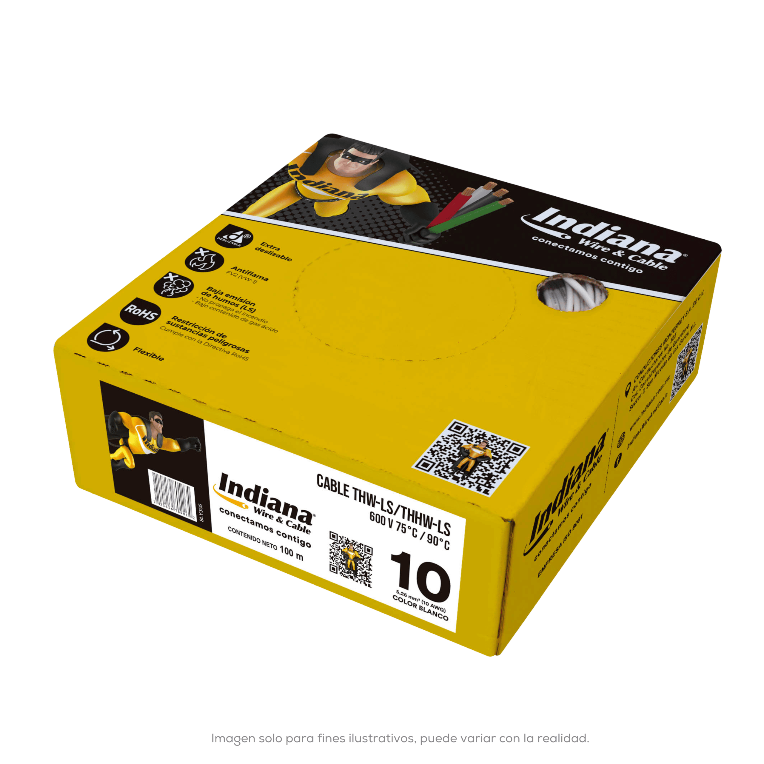 Cable THW Cal 14 Blanco Indiana Sly 313