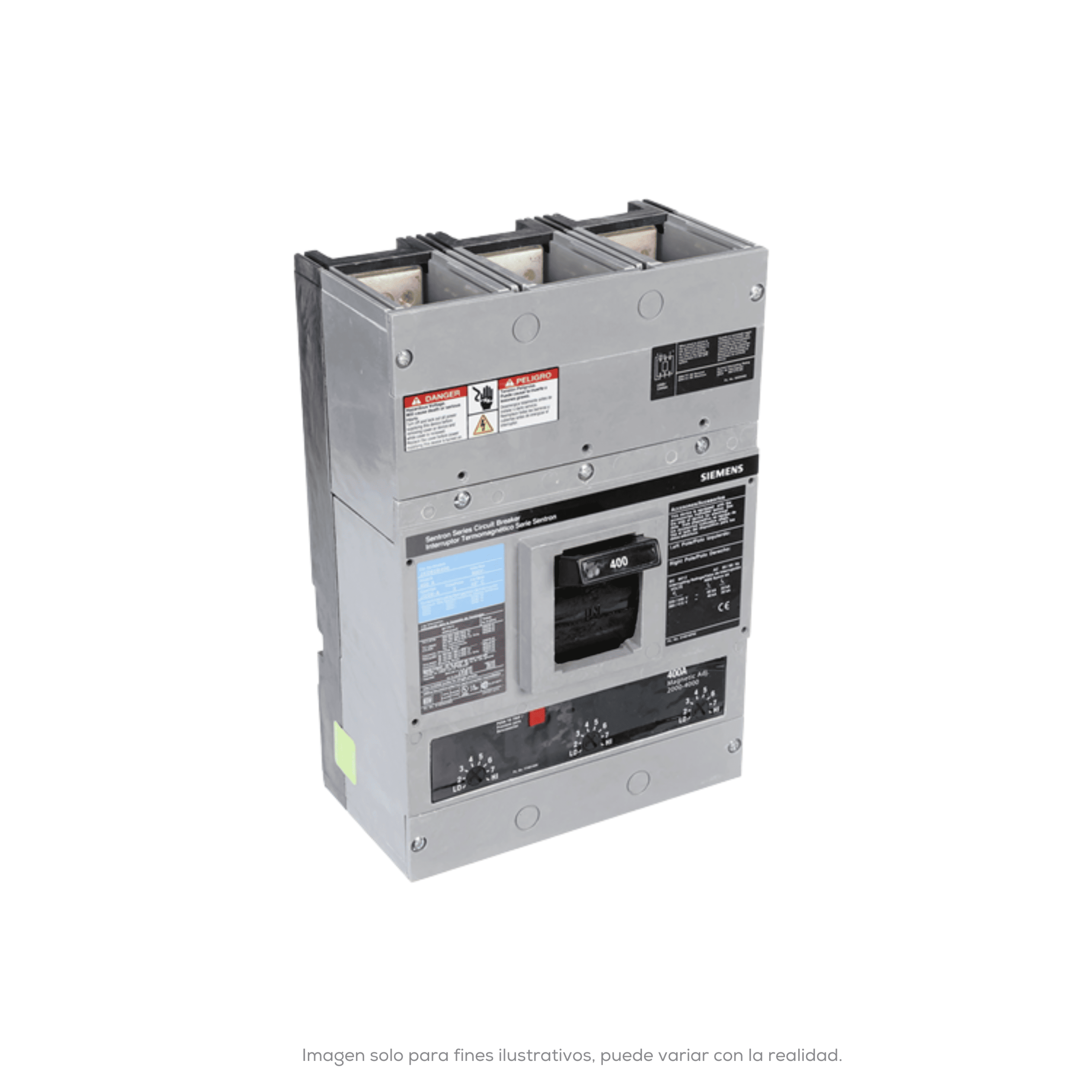 INTERRUPTOR TERMOMAGNETICO SENTRON JXD 400A NO INCLUYE ZAPATA