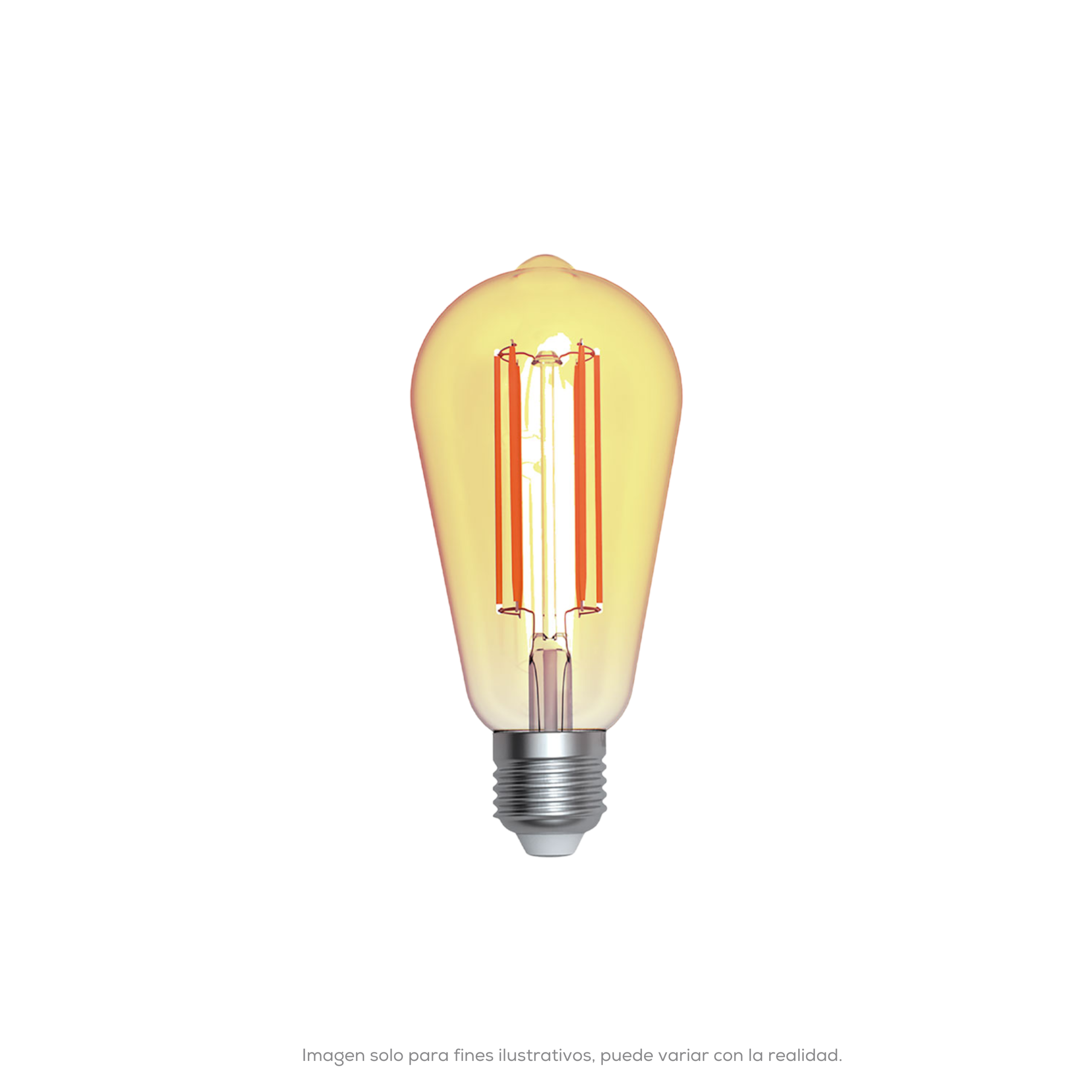 LAMPARA LED FILAMENTO E26 4W LUZ AMBAR 1800K