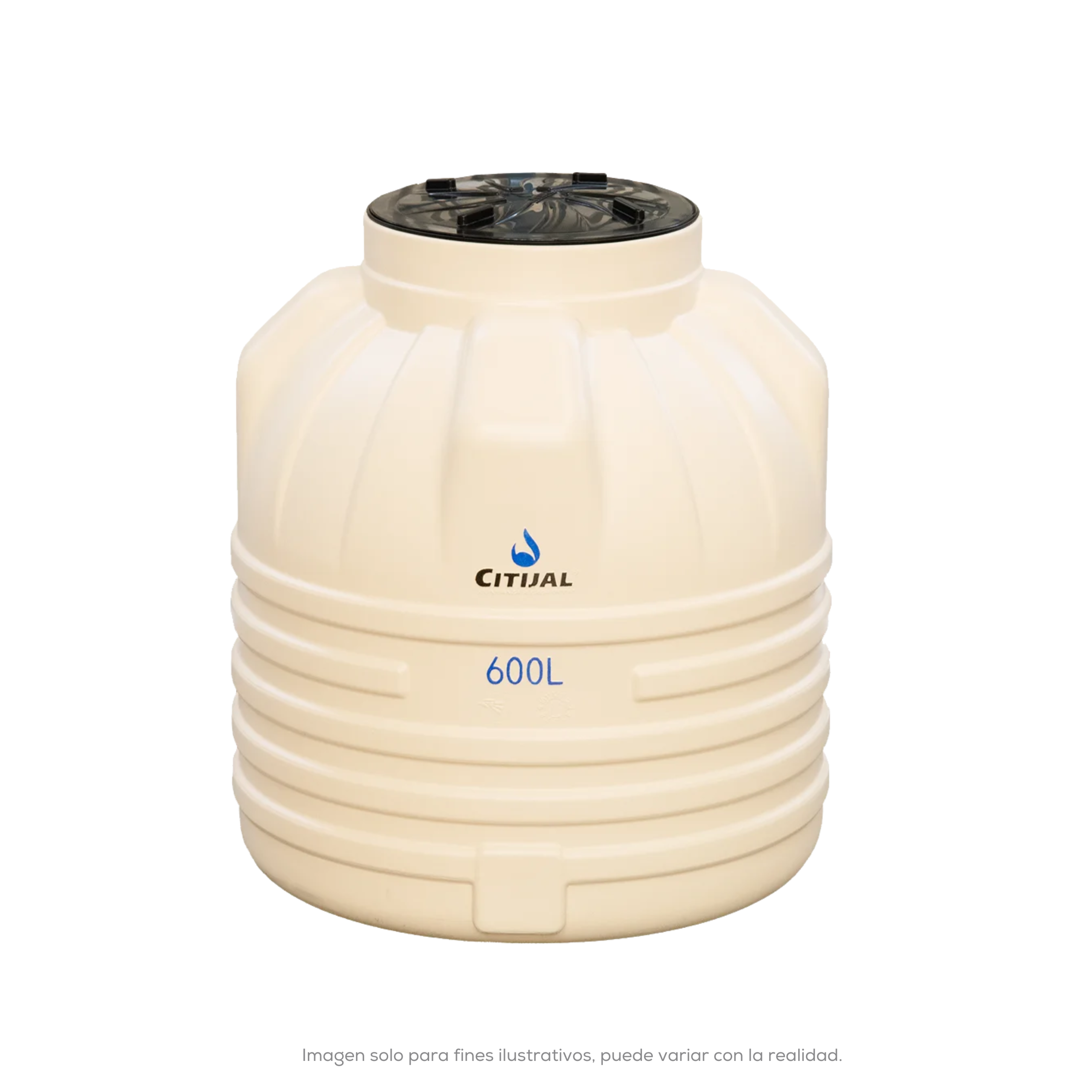 TINACO CITIJAL VERTICAL BEIGE 600 LTS USO RUDO INCLUYE ACCESORIOS
