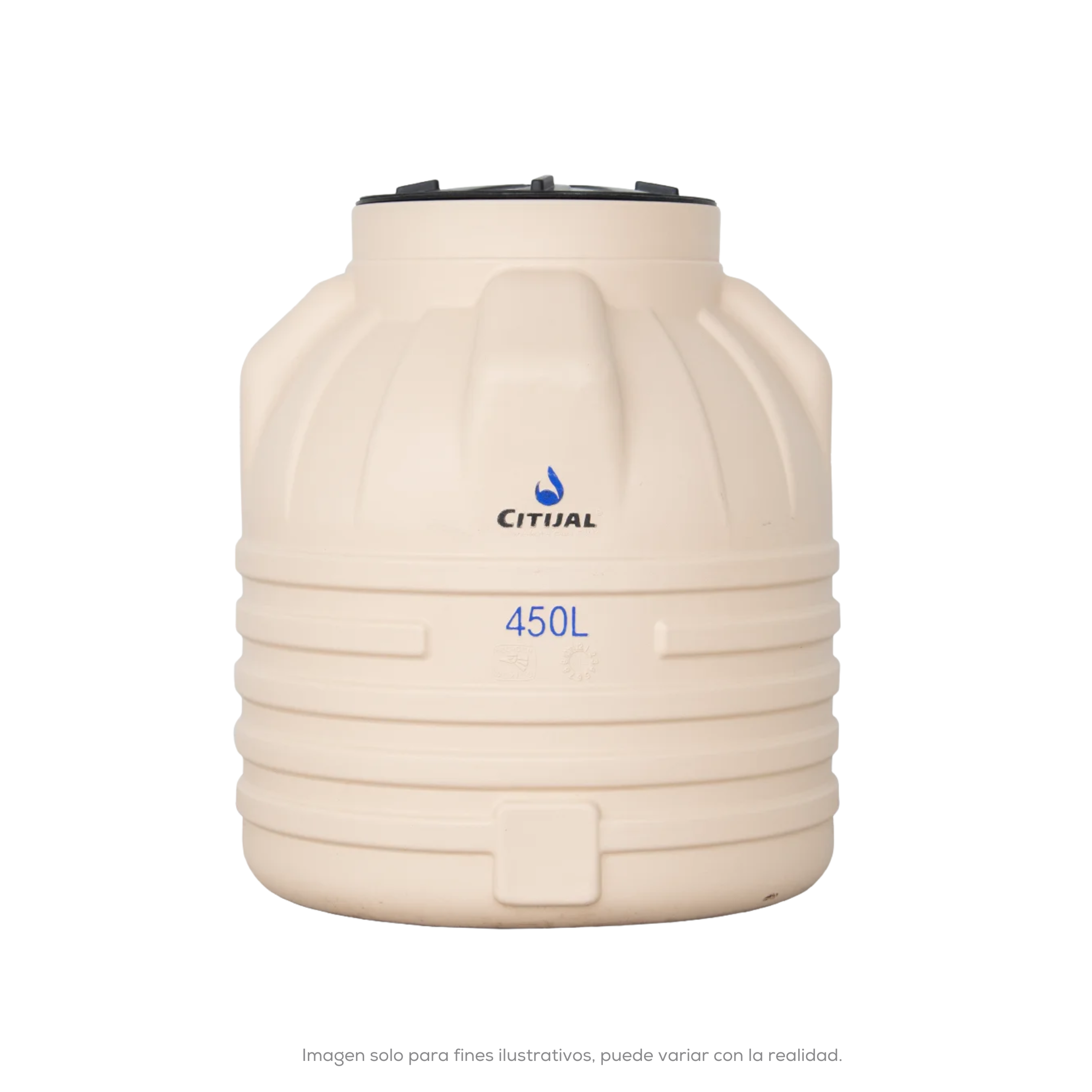 TINACO CITIJAL VERTICAL BEIGE 450 LTS USO RUDO INCLUYE ACCESORIOS
